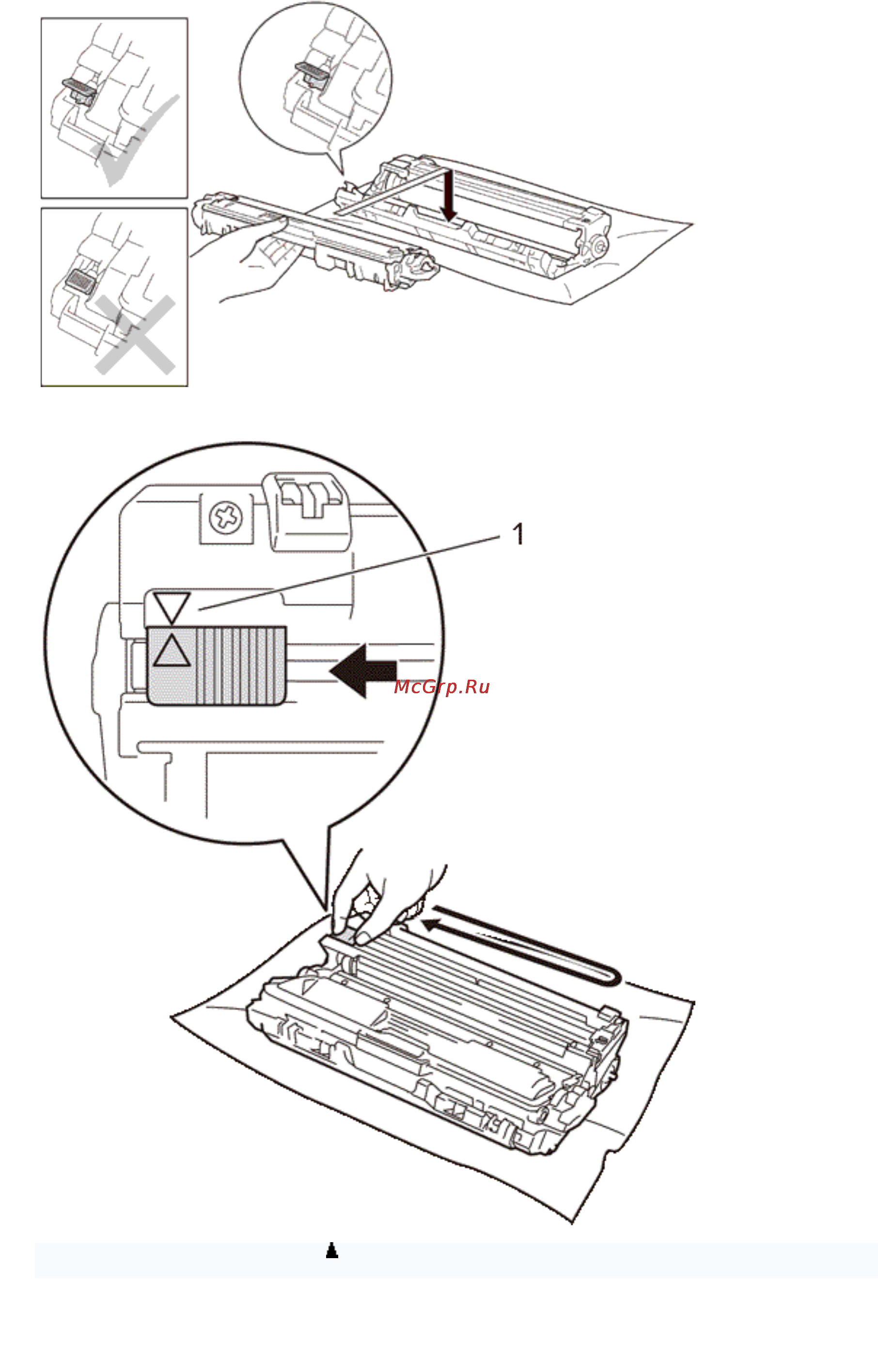 Brother DR-2275 [3/5] Проверьте что цвет тонер картриджа соответствует цветовой метке на устройств