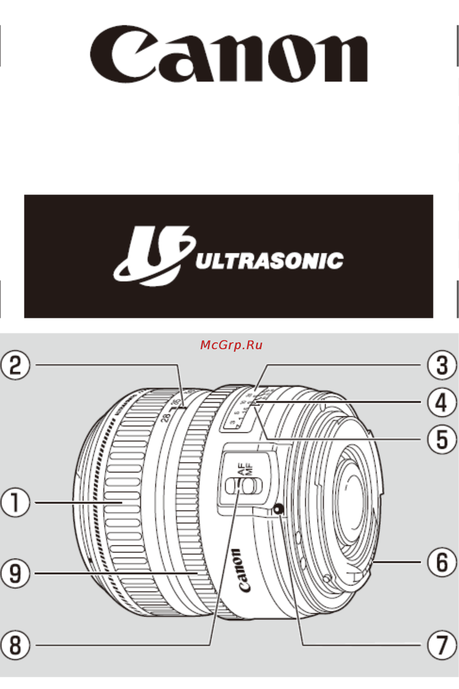 Canon EF100-300 F4.5-5.6 USM Инструкция по эксплуатации онлайн