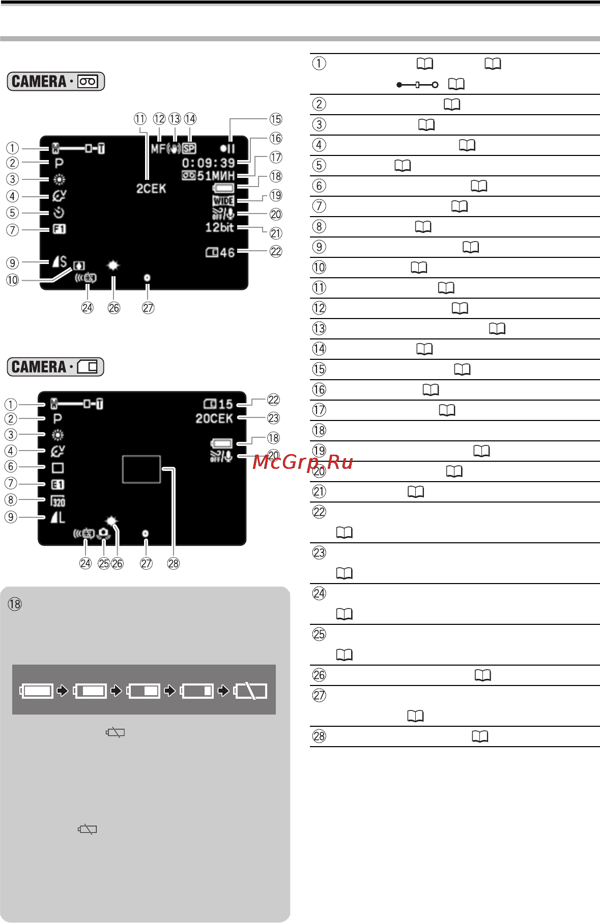 Canon MV-X450 [12/129] Индикация на экране