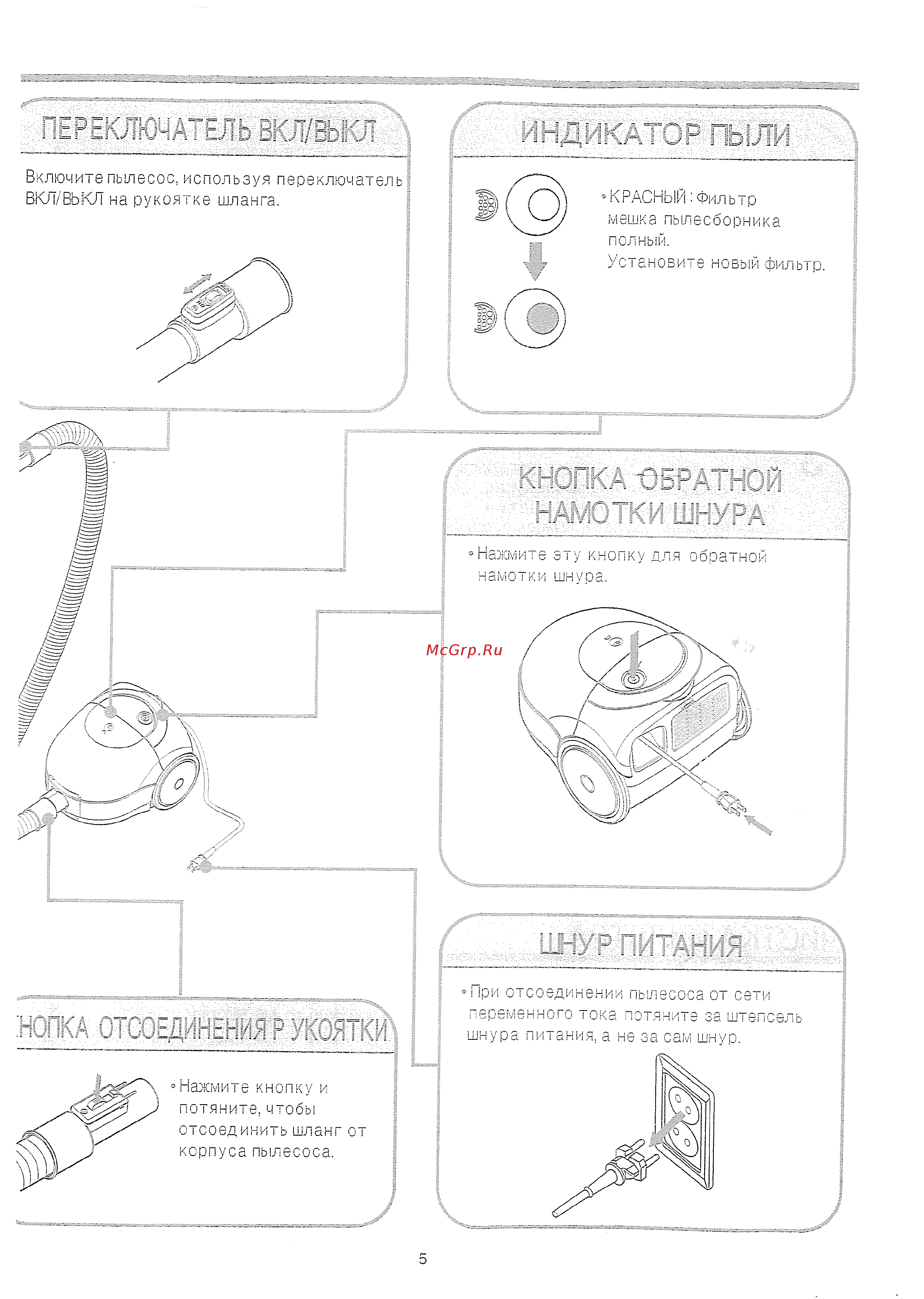 Daewoo RC-1504 BLA Инструкция по эксплуатации онлайн [5/9] 237592