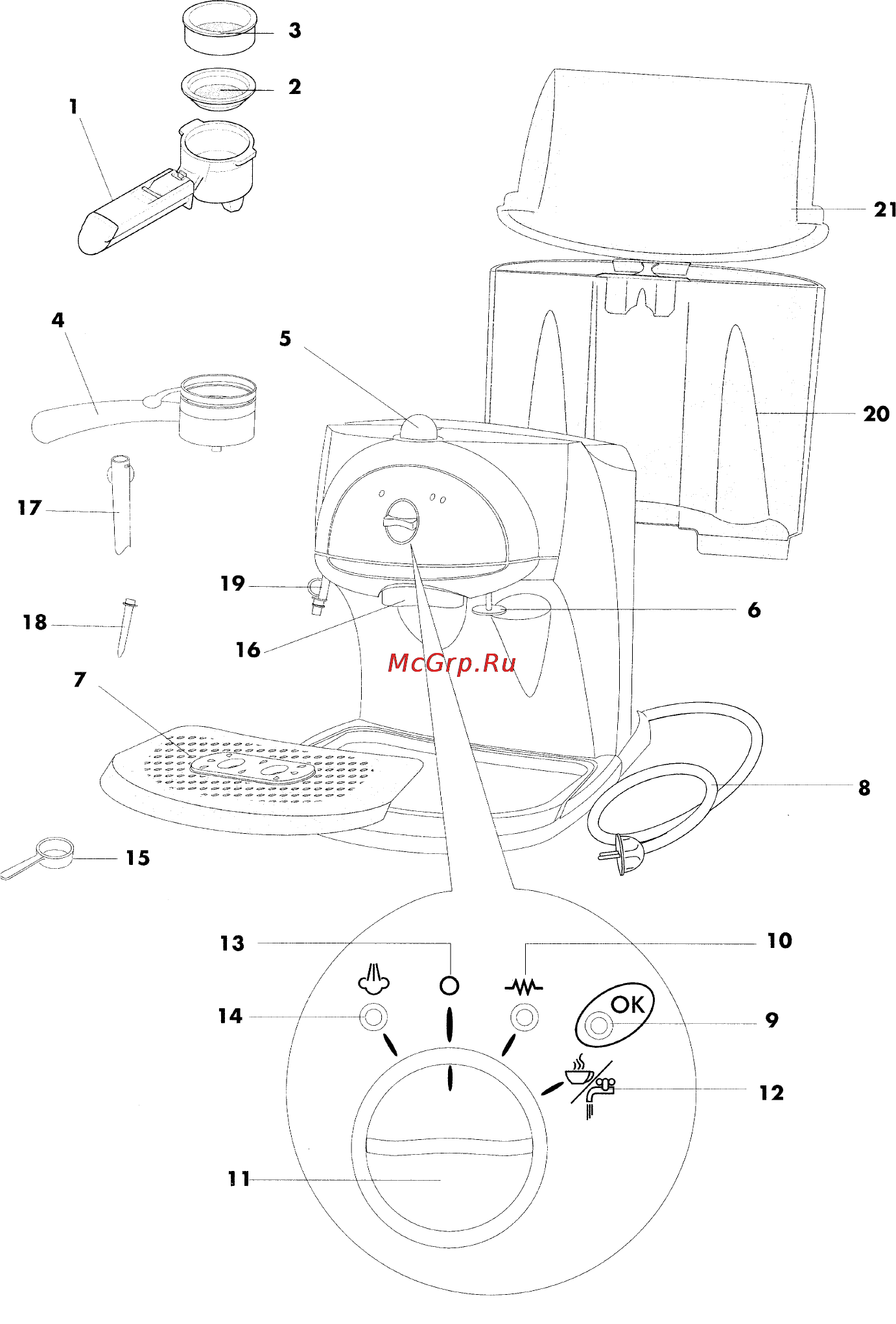 Delonghi EC 400 Инструкция по эксплуатации онлайн [2/12] 129897