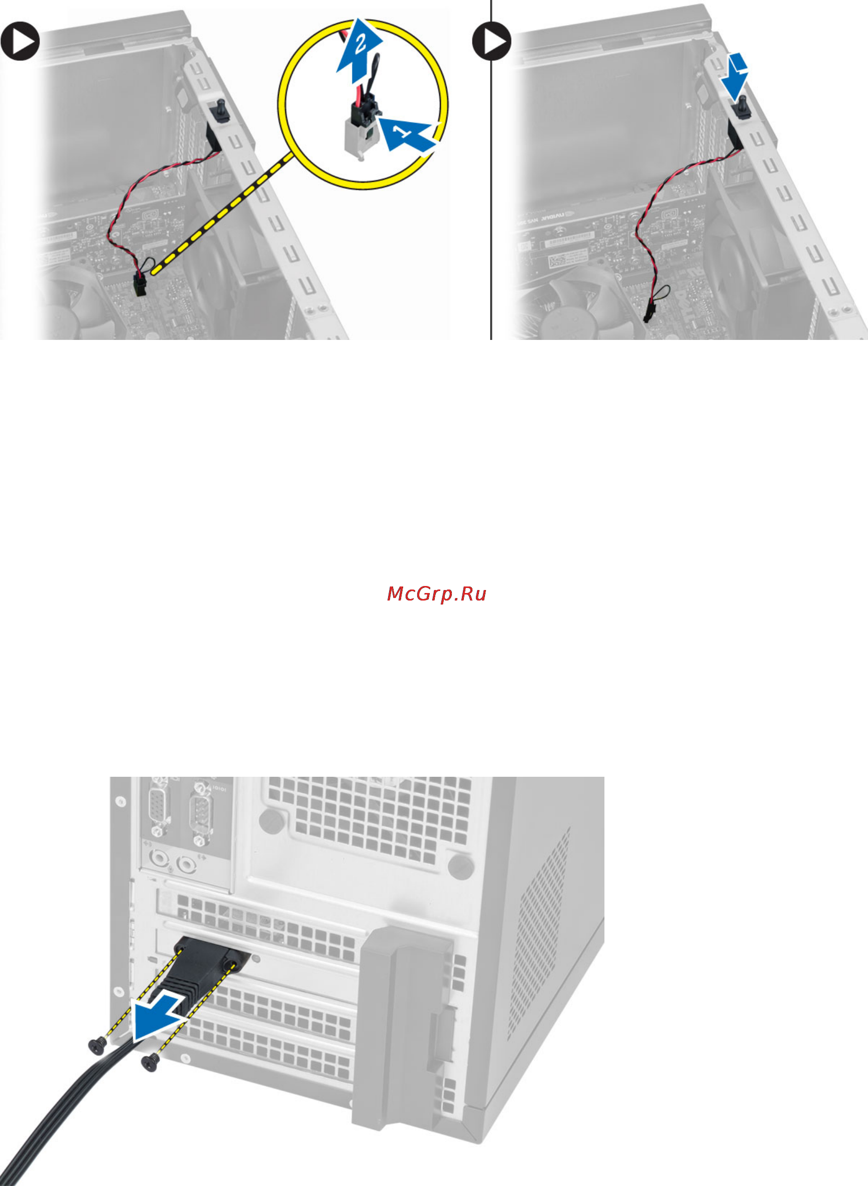 Dell Optiplex MT 7020-6897 [10/64] Установка датчика вскрытия корпуса