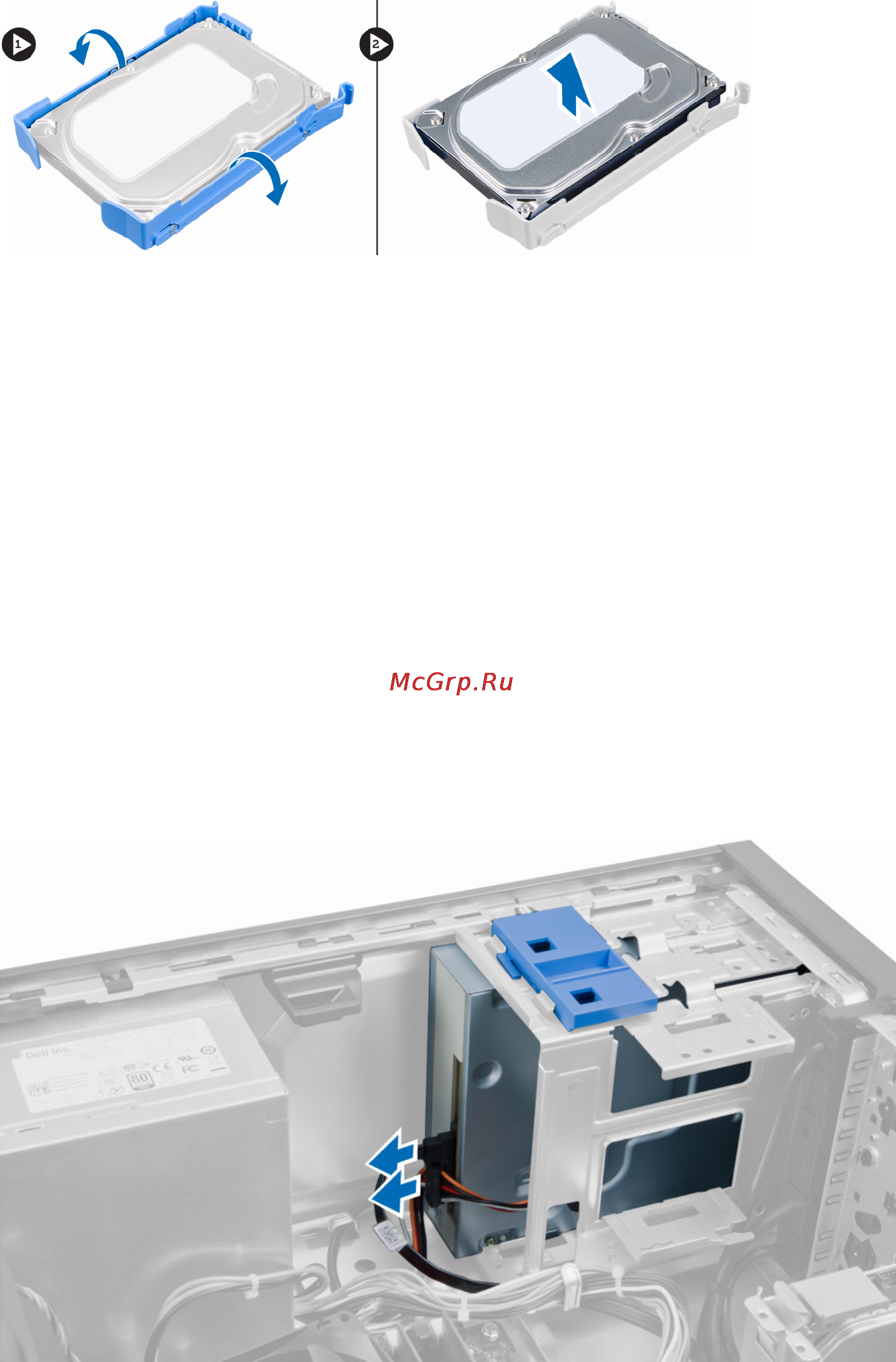 Dell Optiplex 7020 MT 7020-4491 [16/64] Установка жесткого диска