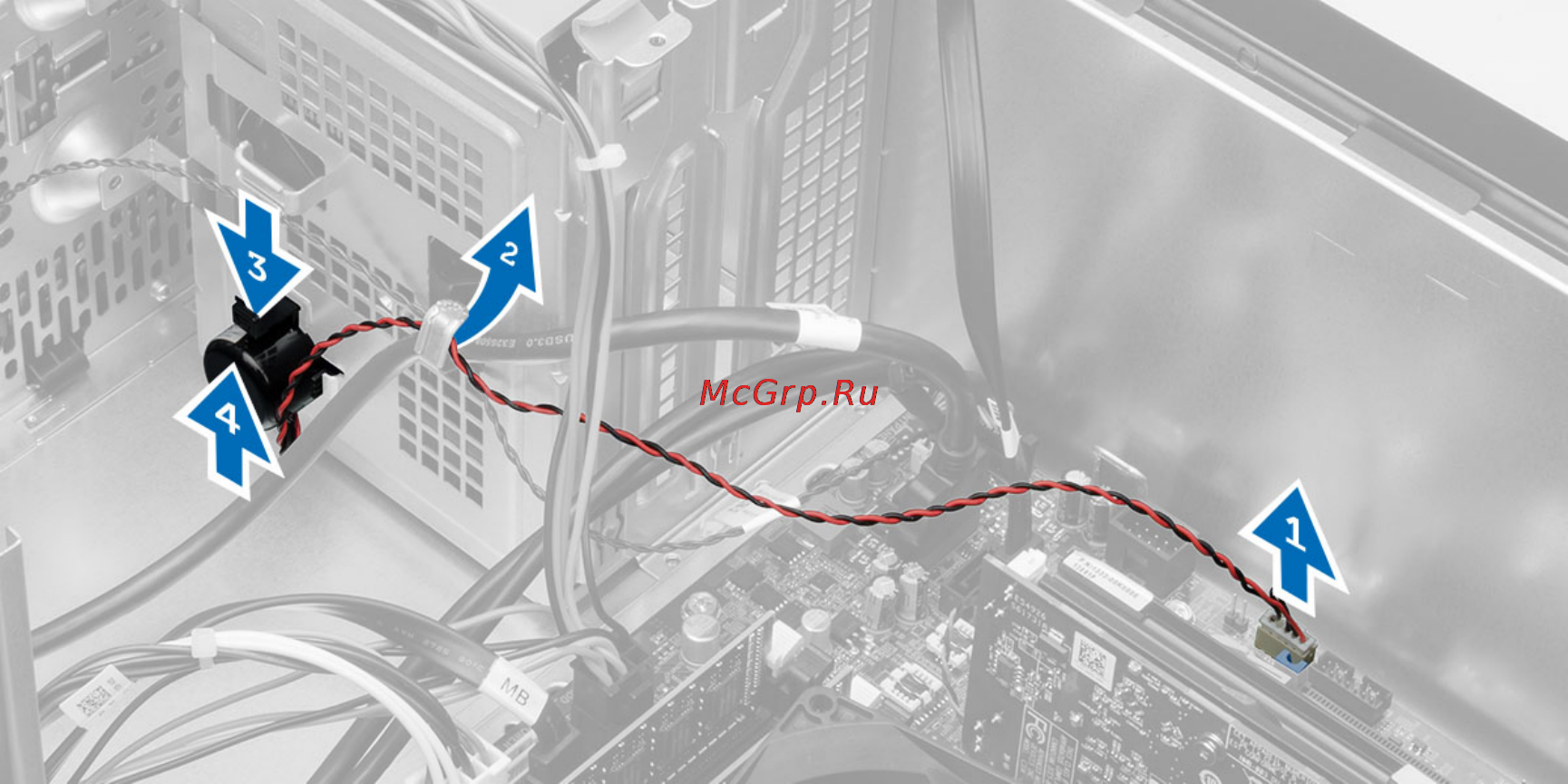 Dell Optiplex 7020 MT 7020-4491 [18/64] Установка динамика