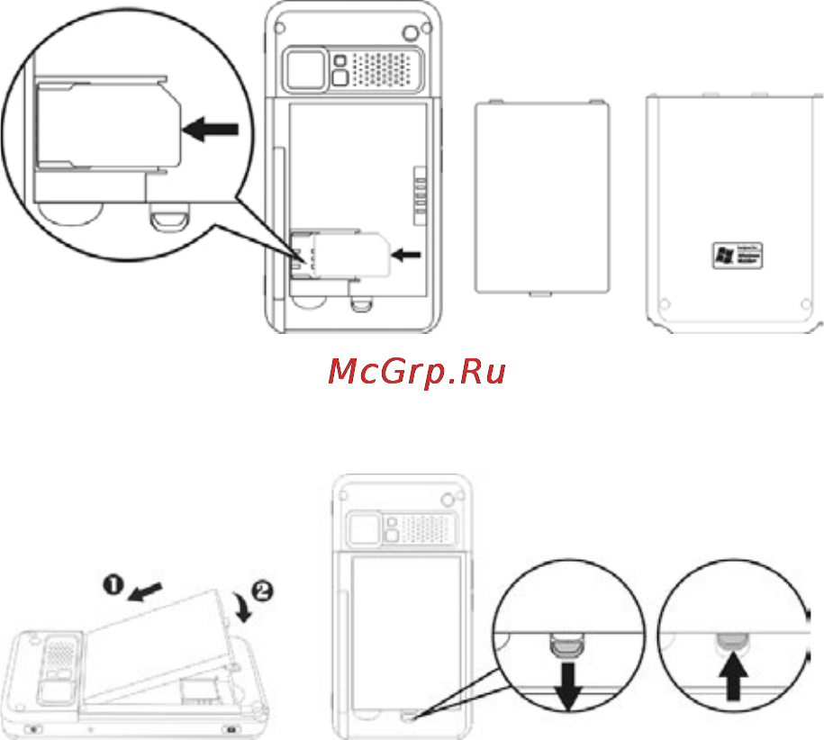 E-Ten Glofiish X500+Del [48/169] Установка и удаление sim карты