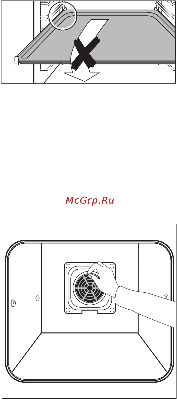 Electrolux EOB6696 X [17/60] Установка решетки противня и универсального противня
