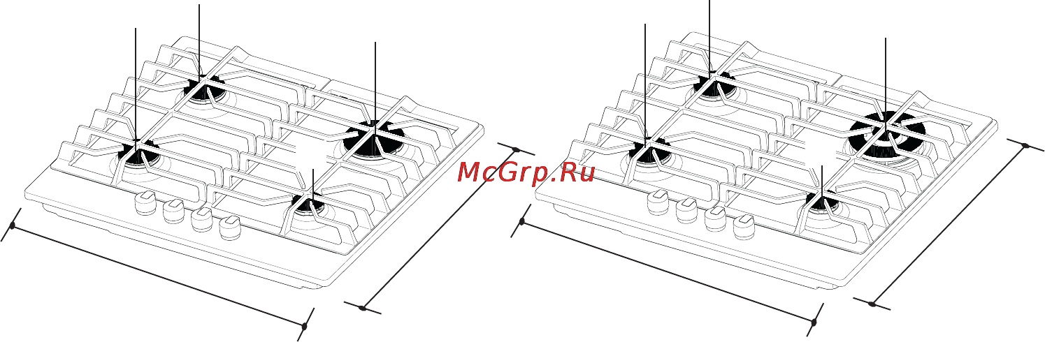 Electrolux EHG6833 R [19/23] Встраивание в кухонную мебель
