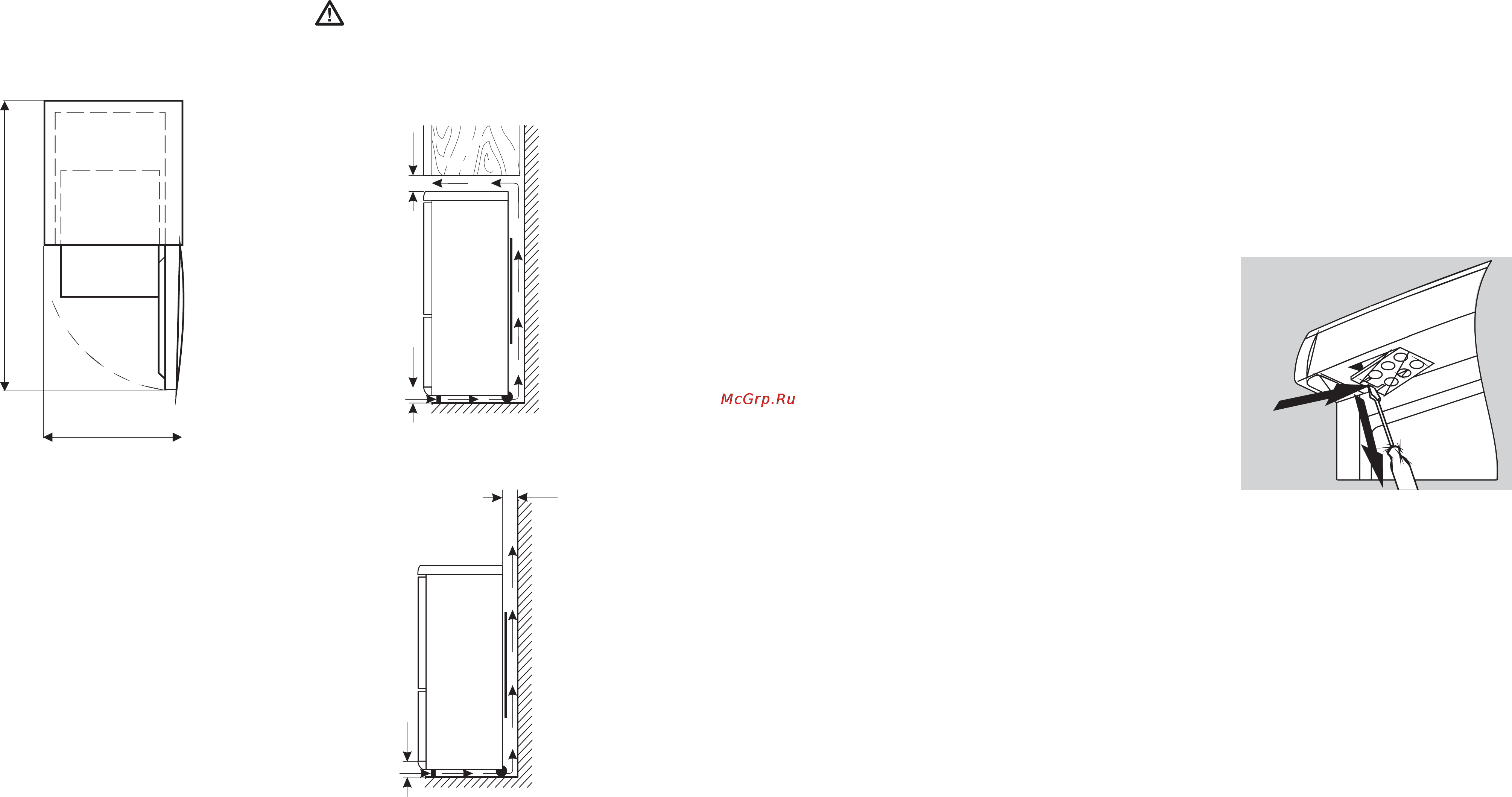 Electrolux ERB3798 [5/14] Панель управления и индикации 4 выбор места расположения холодильника