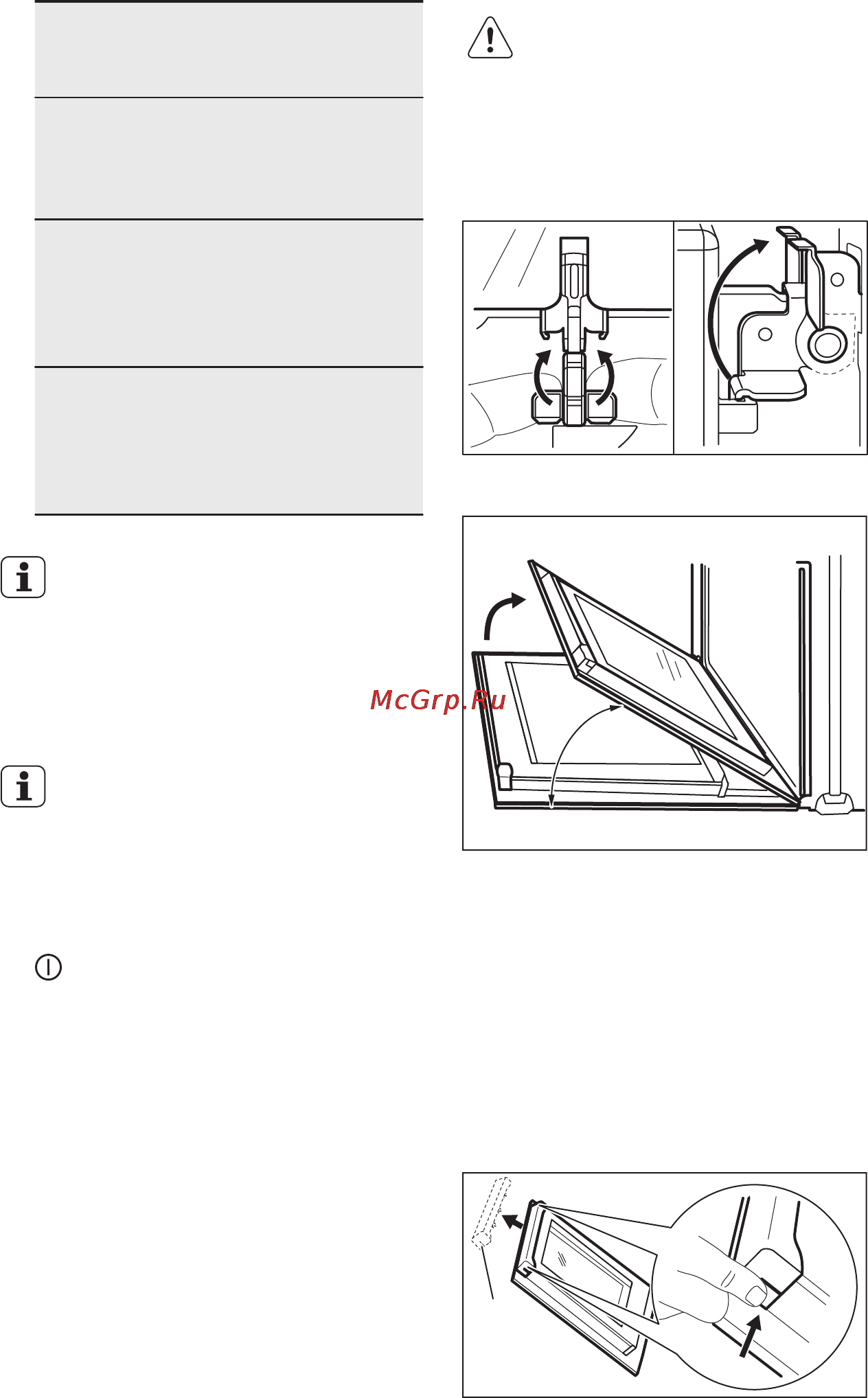Electrolux EVK95946AX [50/56] Снятие и установка дверцы