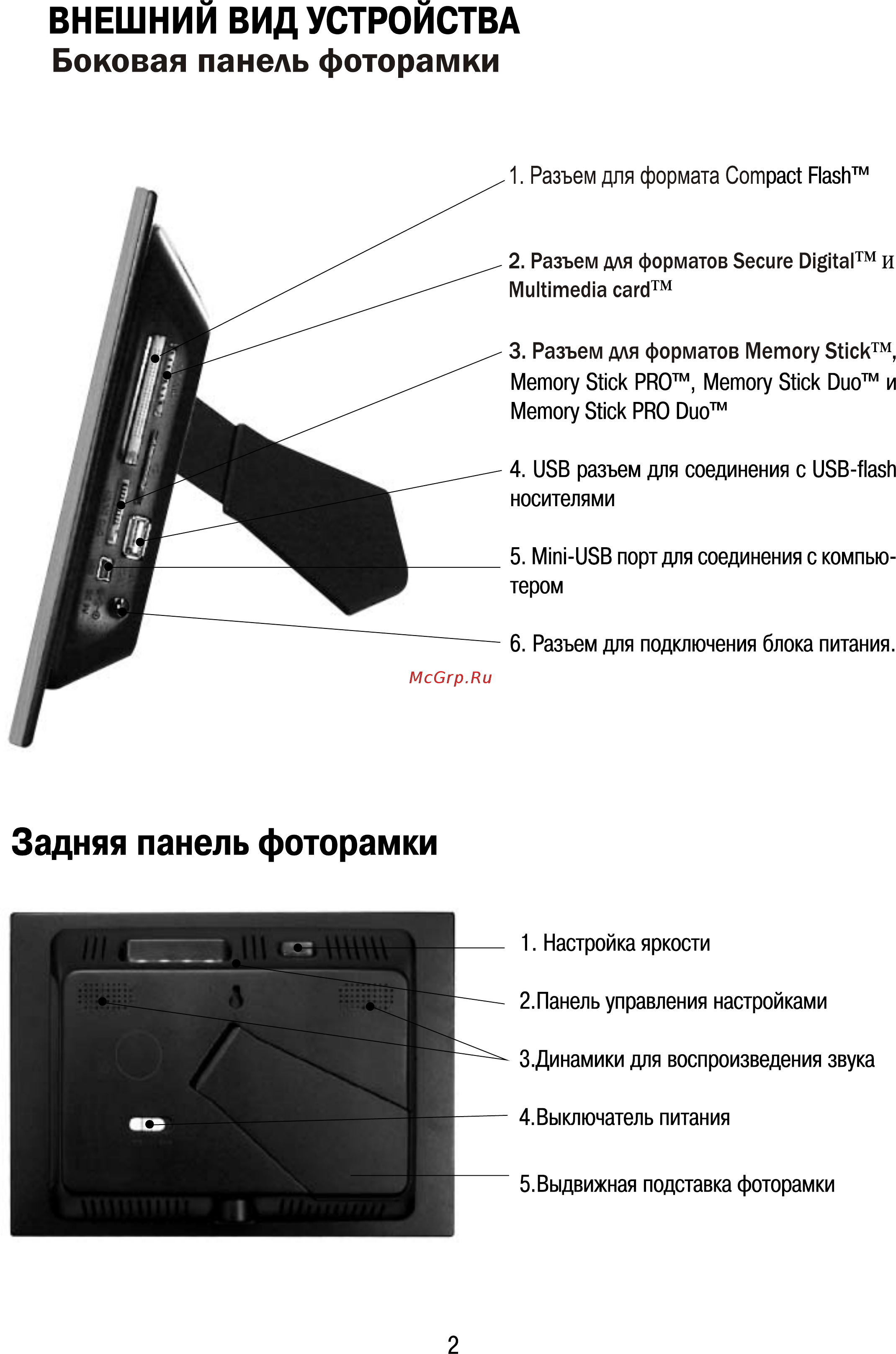 Diframe DF-F5X [3/14] Задняя панель фоторамки