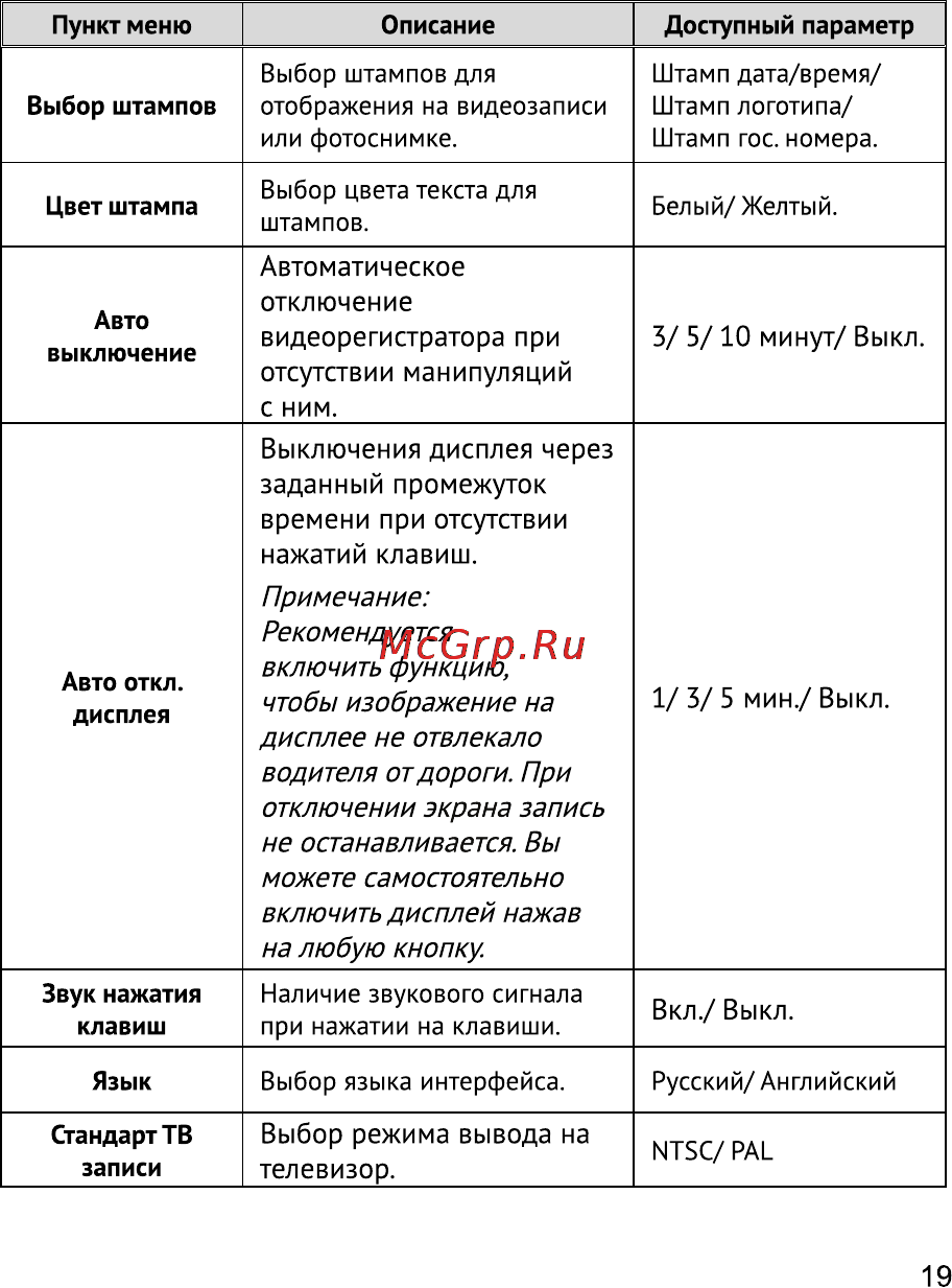 Texet DVR-548FHD [20/28] Выбор режима вывода на телевизор