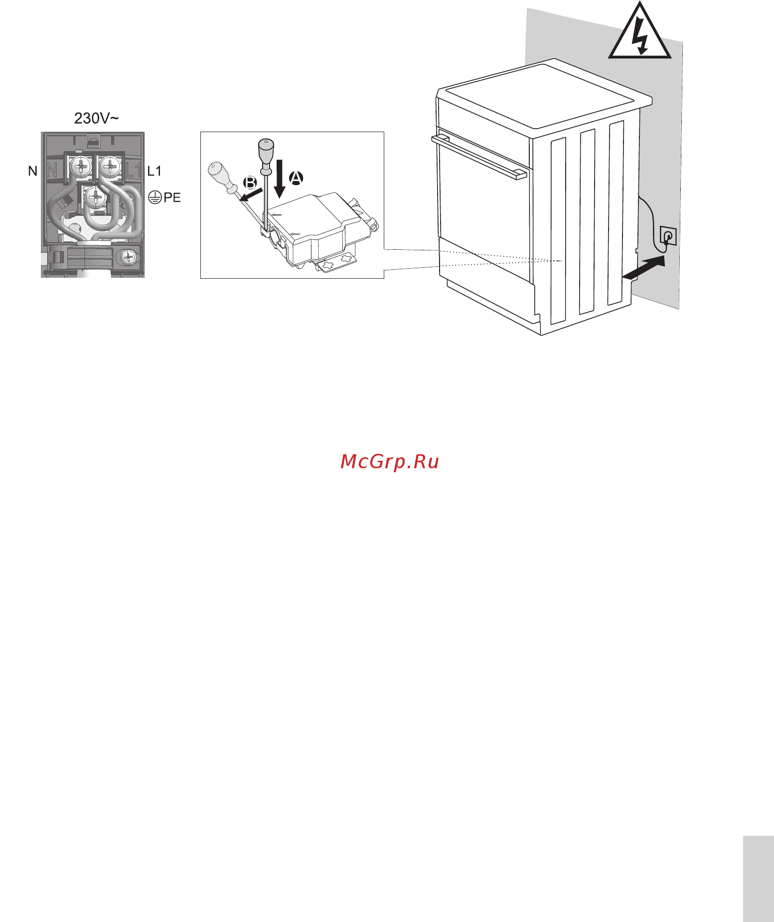 Gorenje GI633E35XKB [41/52] Подключение к электросети