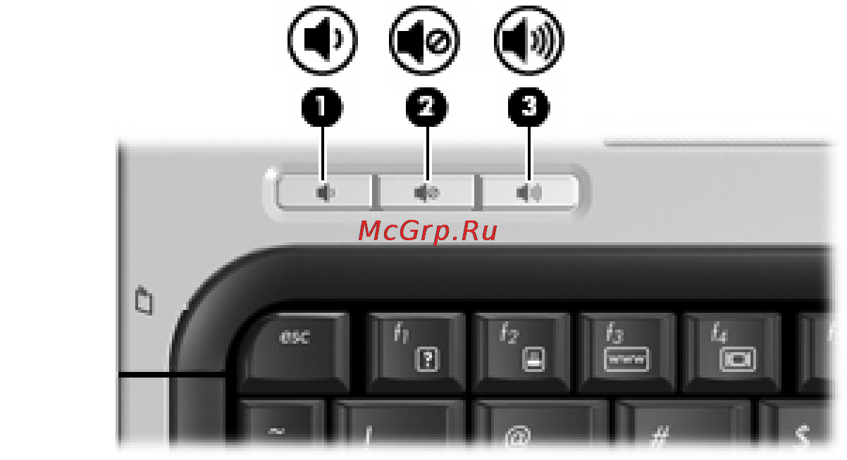 HP Pavilion tx2100er [11/323] Регулировка громкости
