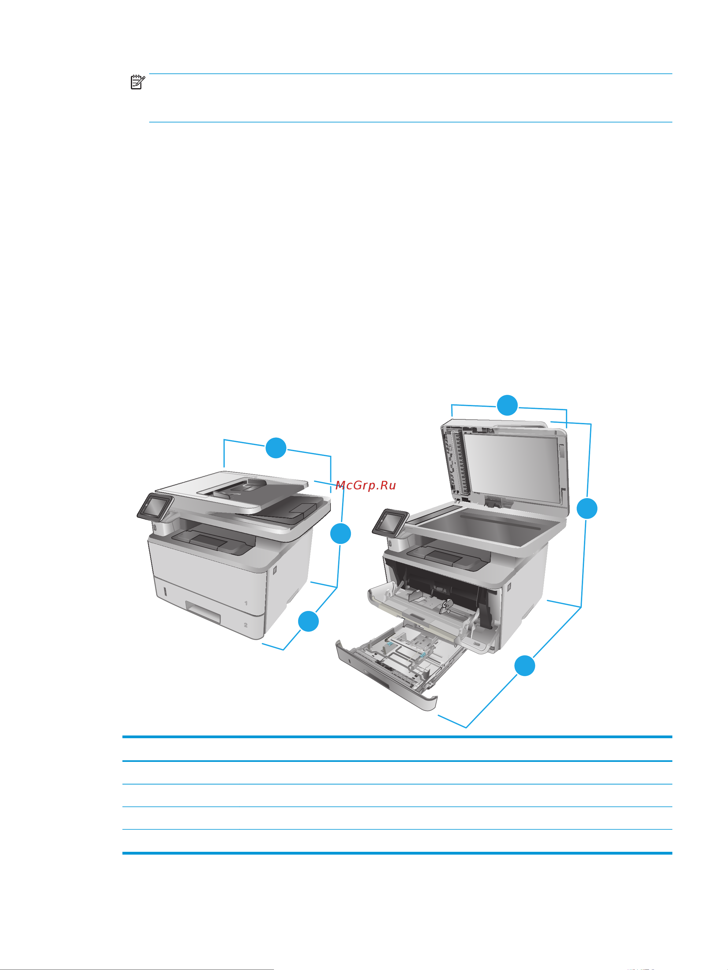 HP LaserJet Pro M426fdn (F6W17A) [23/194] Размеры принтера