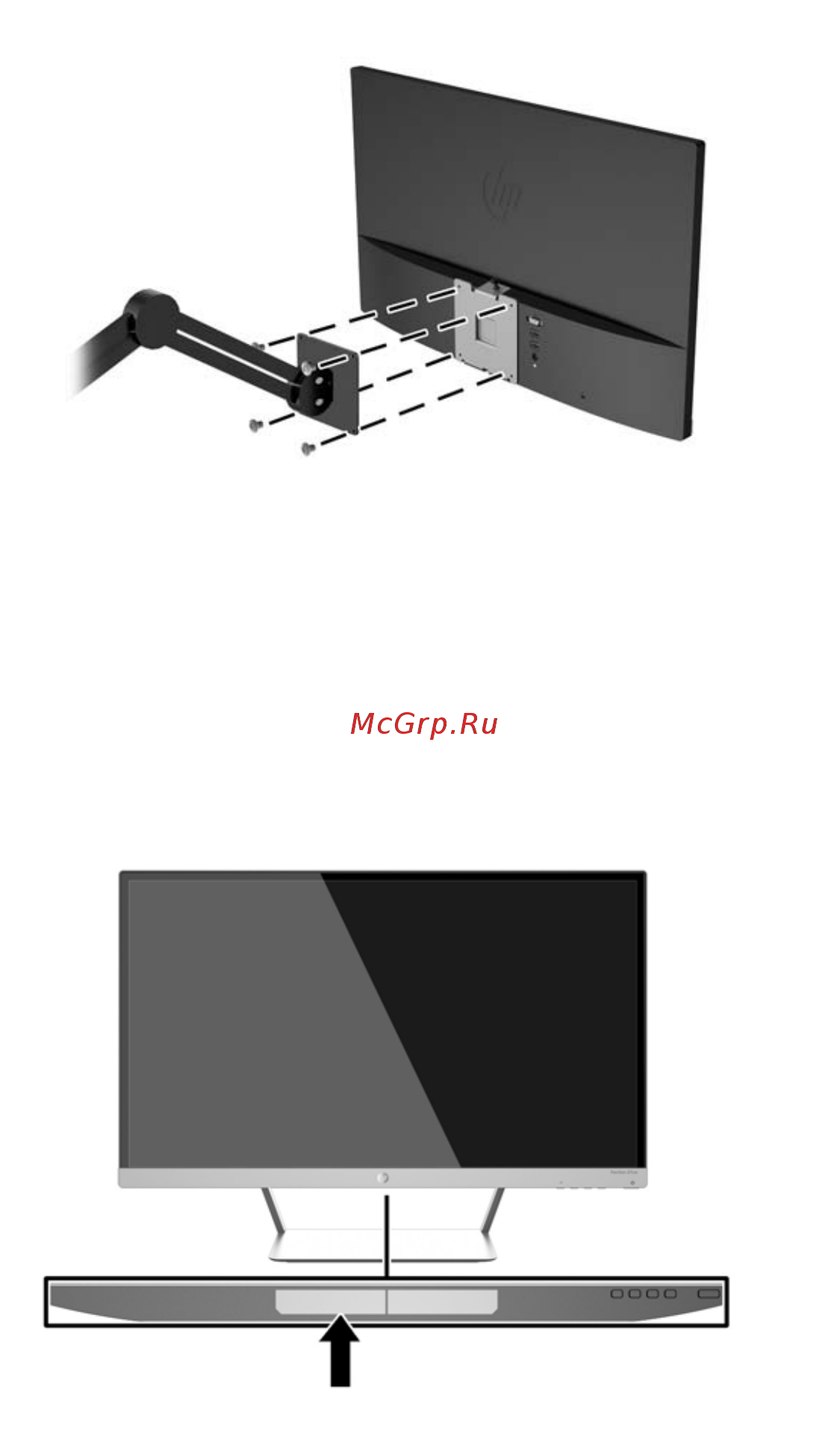 HP 22xw J7Y67AA [22/40] Размещение фирменной наклейки