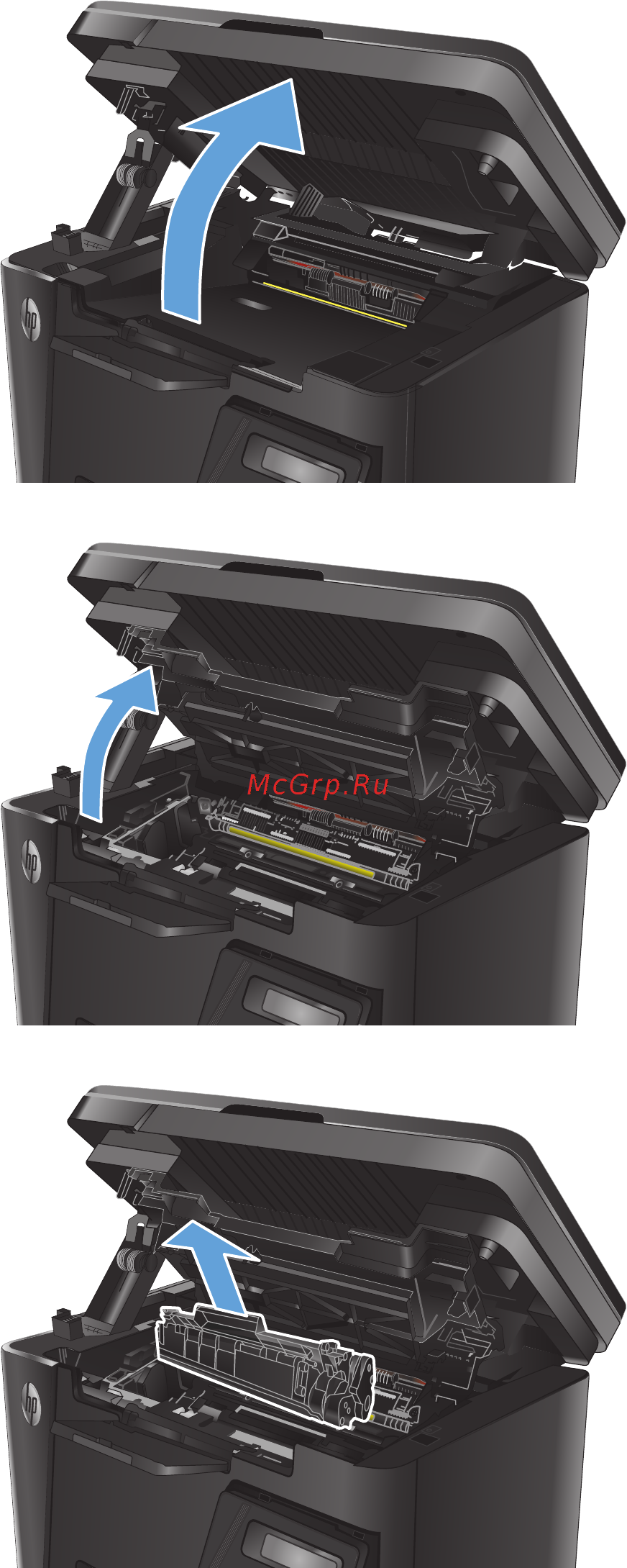 HP LaserJet Pro M127fn [78/132] Замена картриджа с тонером