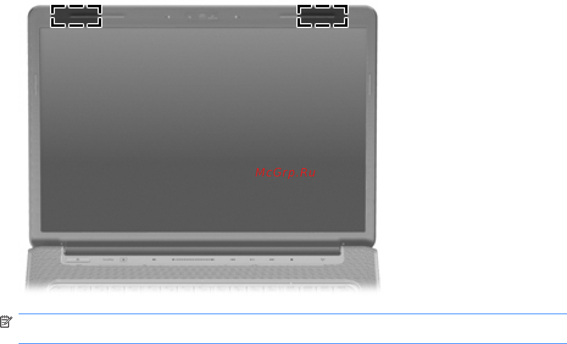 HP Pavilion dv6-1230er [19/26] Антенны беспроводной связи только в некоторых моделях