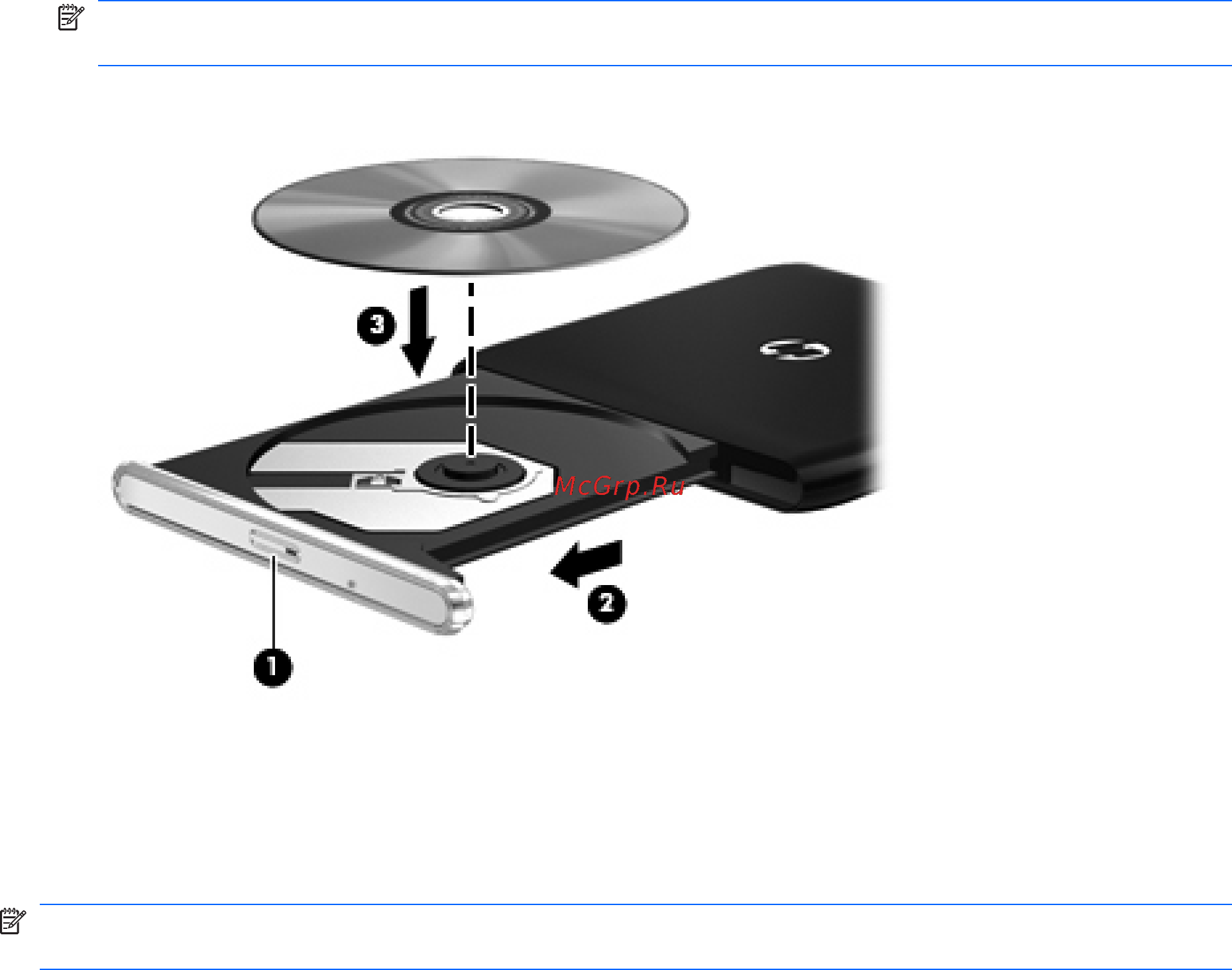 HP Pavilion dv2-1035ER [11/260] Воспроизведение диска cd dvd или bd