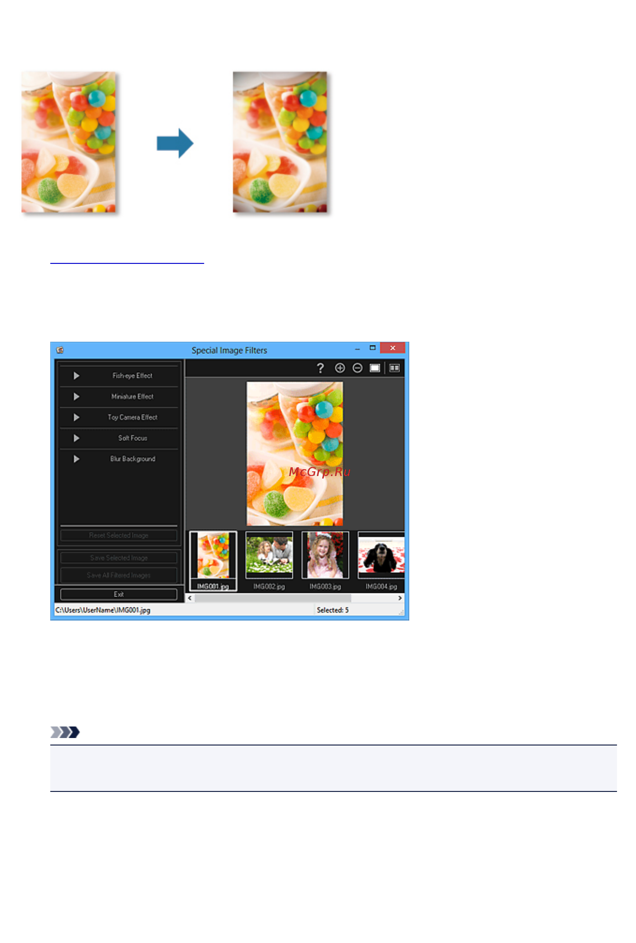 Canon Pixma MP280 [190/337] Улучшение с помощью эффекта игрушечной камеры