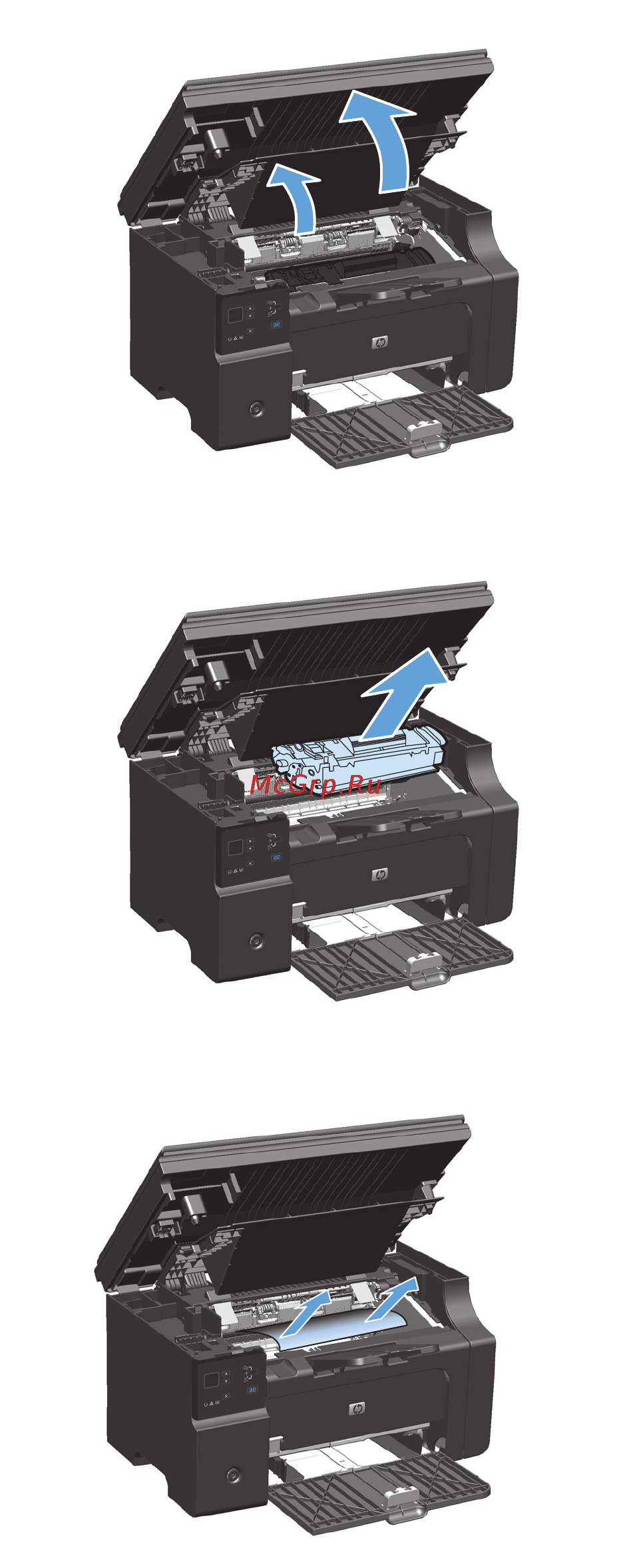 HP LaserJet Pro M1212nf CE841A.ACB [241/310] Устранение замятий внутри устройства