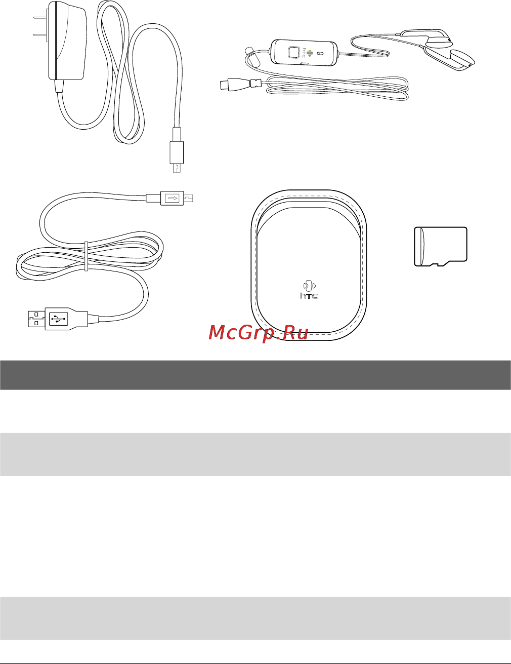 HTC P3452 Touch [17/214] Принадлежности