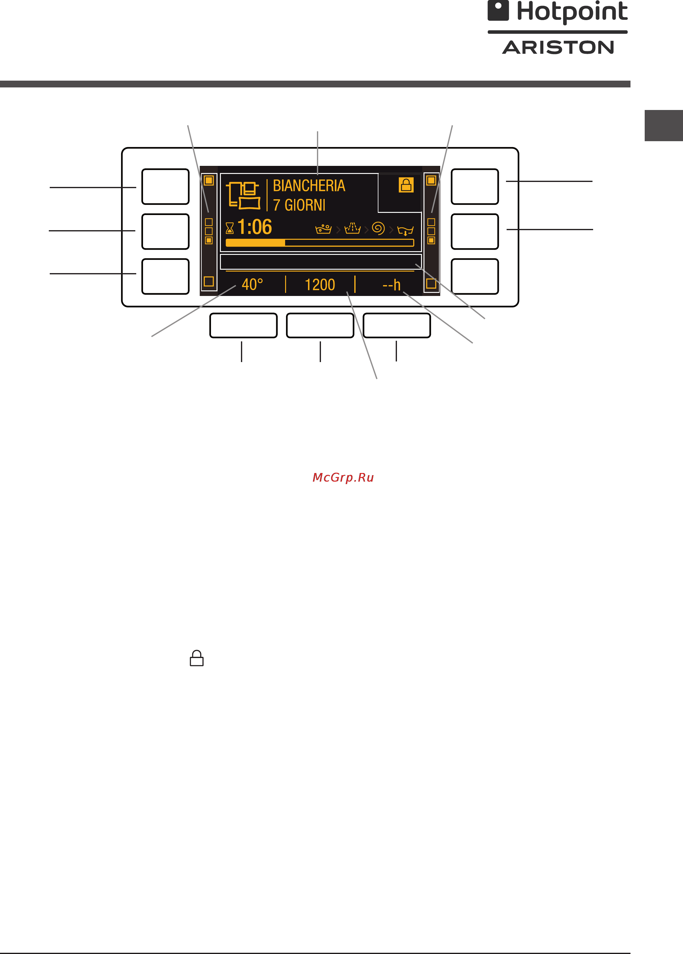 Hotpoint-Ariston RPD 927 DX EU [8/13] Дисплей