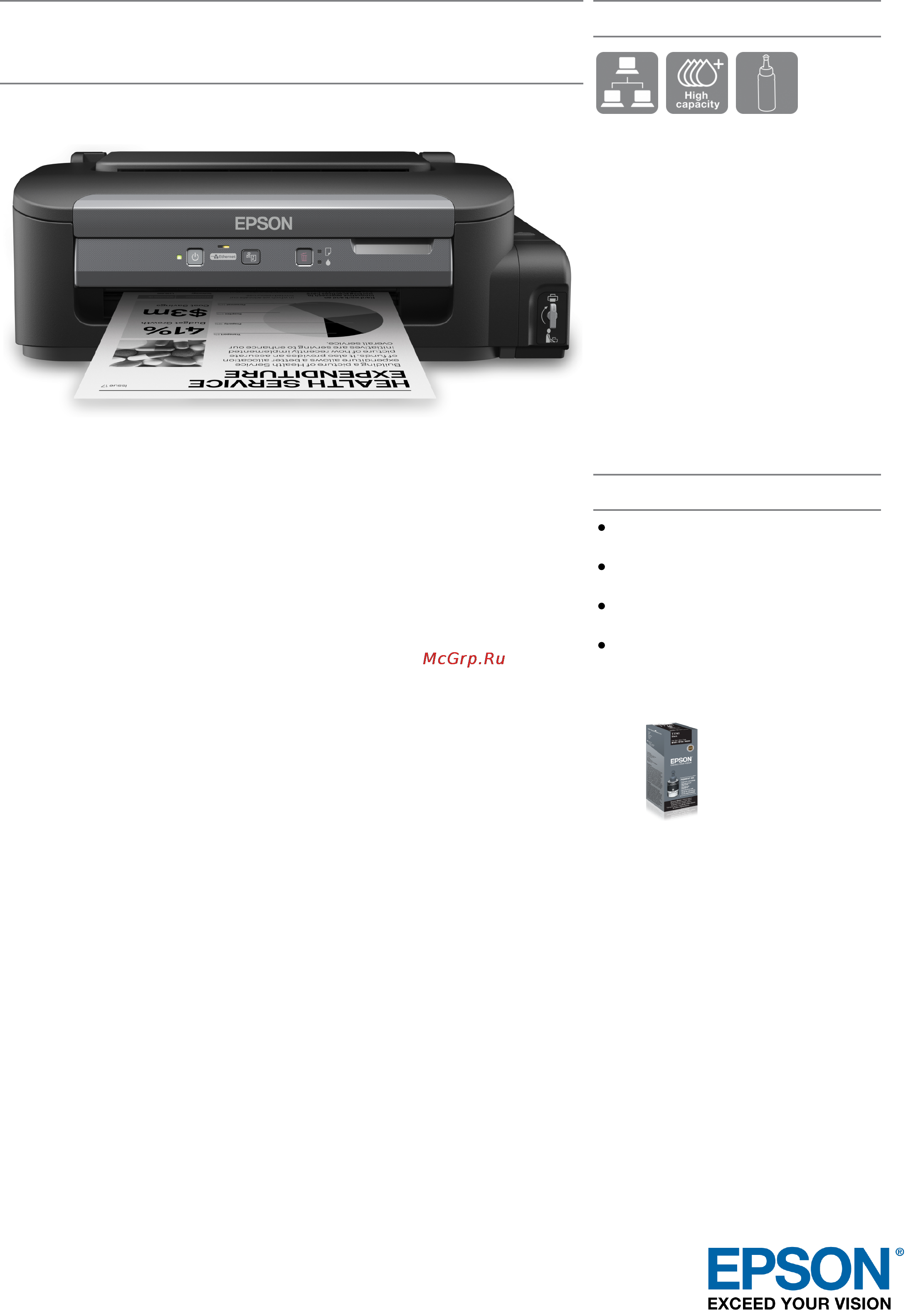 Epson M100 Datasheet онлайн