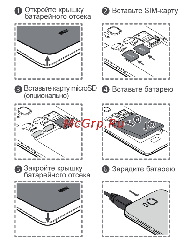 Huawei Y5C Black (Y541-U02) [2/9] Подготовка к работе