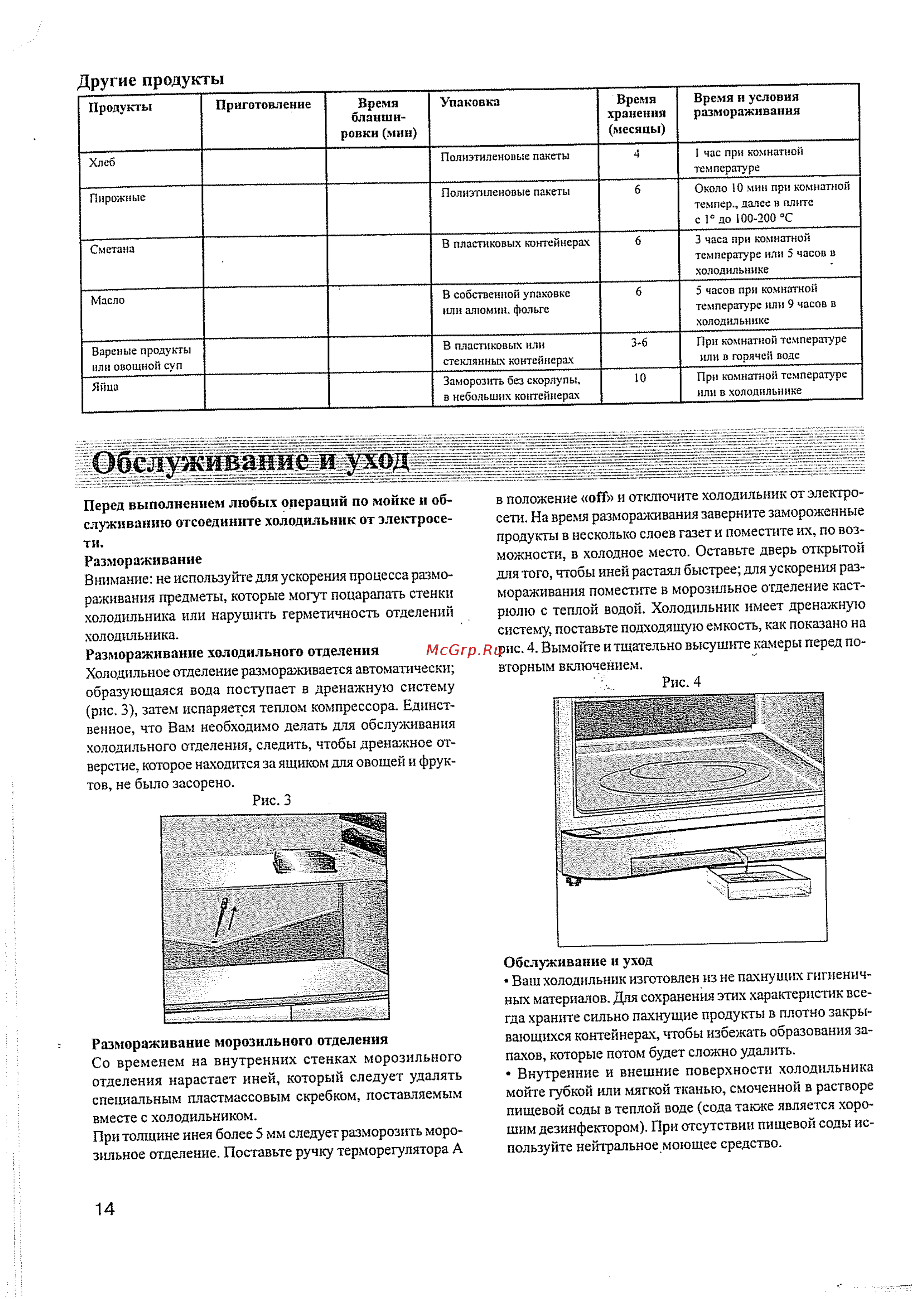 Indesit Forma C-132 [7/10] Время и условия размораживания