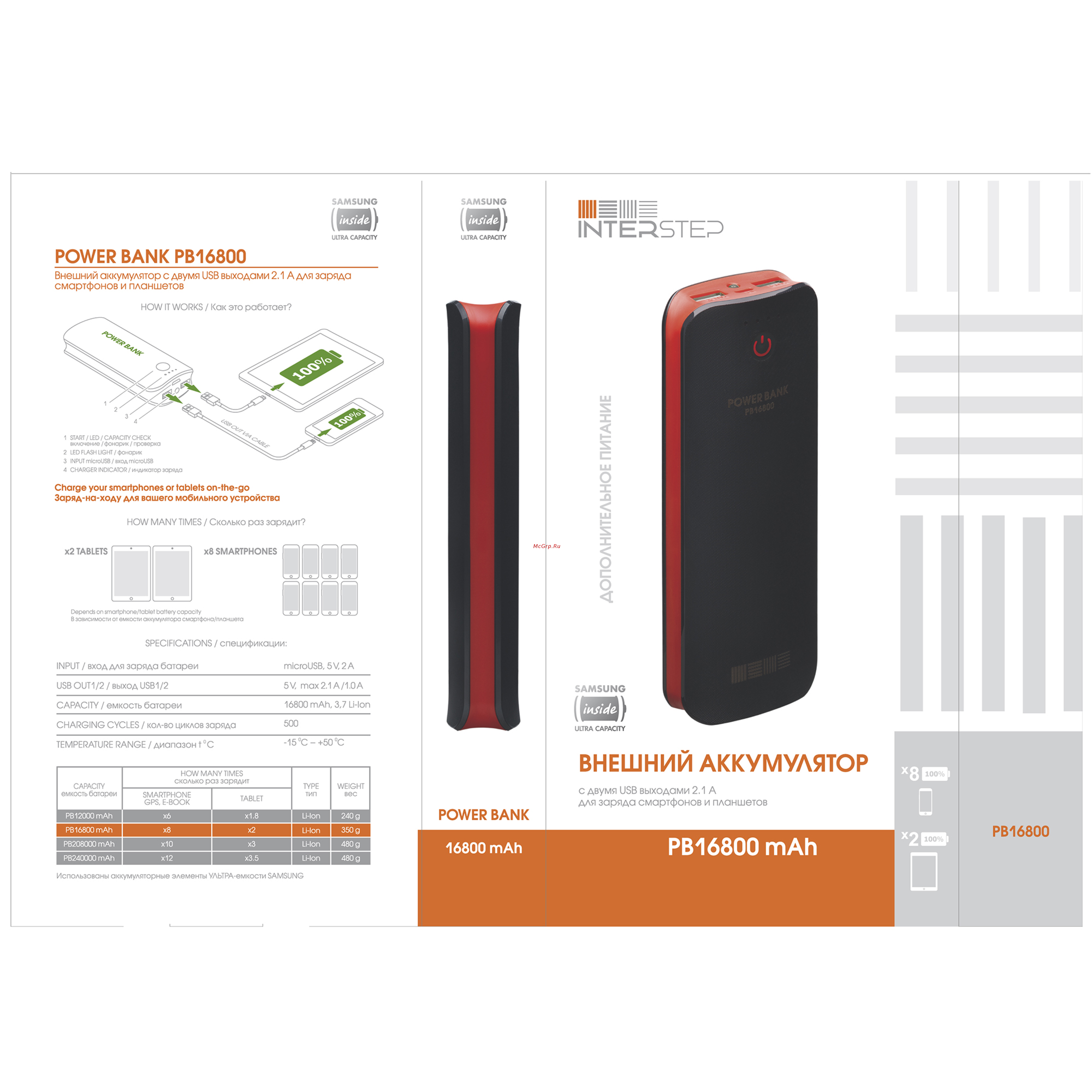 Inter-Step PB16800 (IS-AK-PB16800BR-000B201) 16800 mAh Инструкция по эксплуатации онлайн