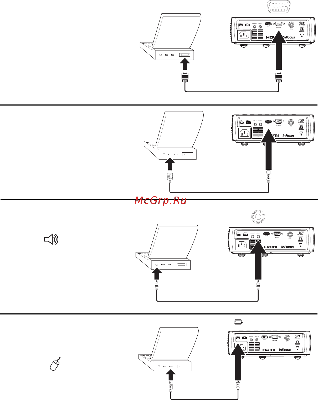 InFocus IN1110a [8/53] Подключение по стандарту hdmi