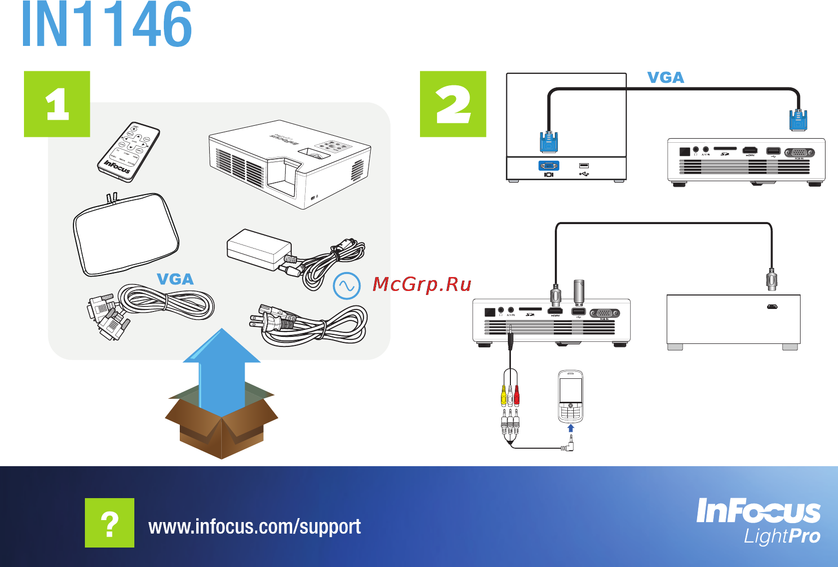 InFocus IN1146 IN1146_QuickStart онлайн
