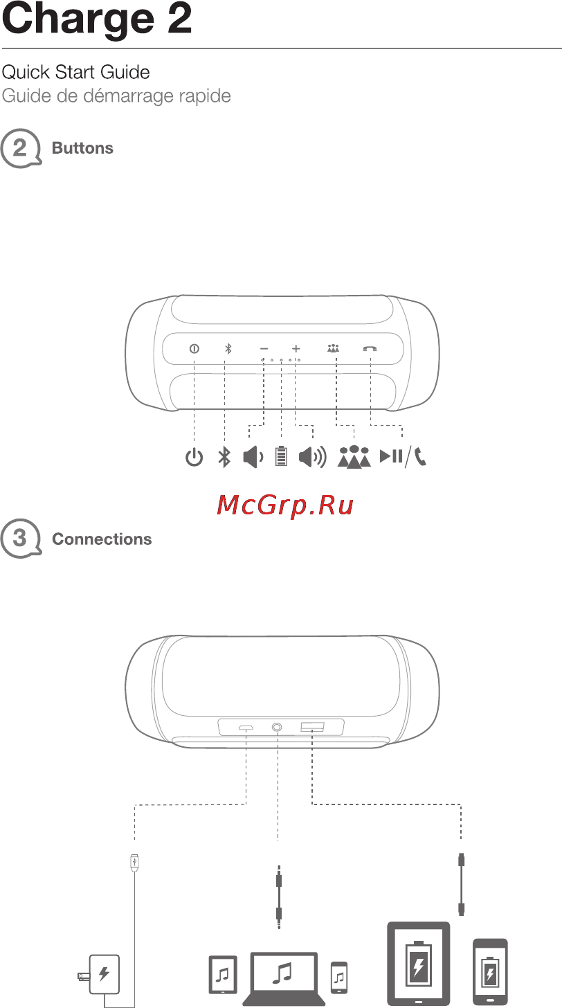 JBL Charge II White (CHARGEIIWHTEU) [3/17] Charge 2