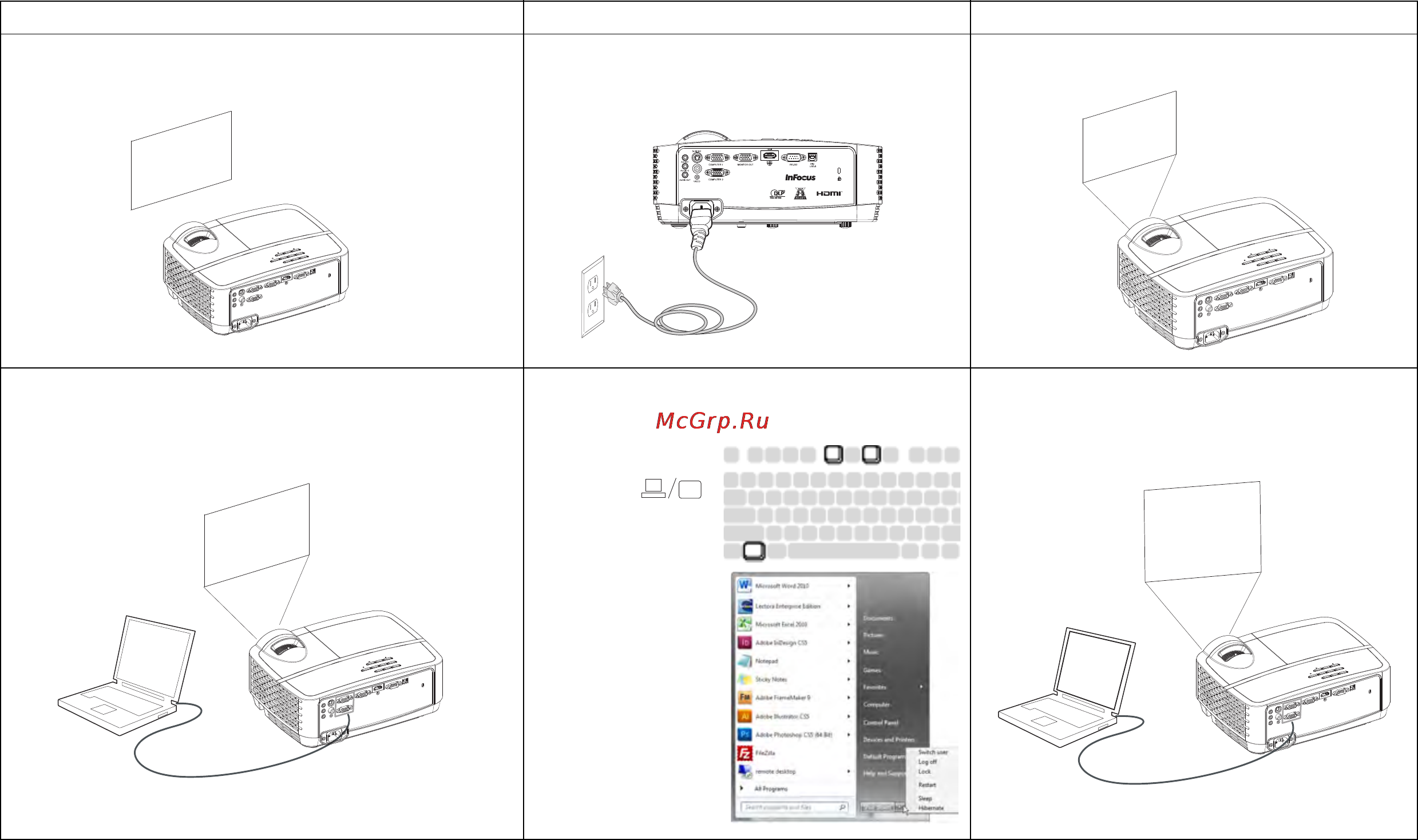 InFocus IN116a [14/36] Startup screen
