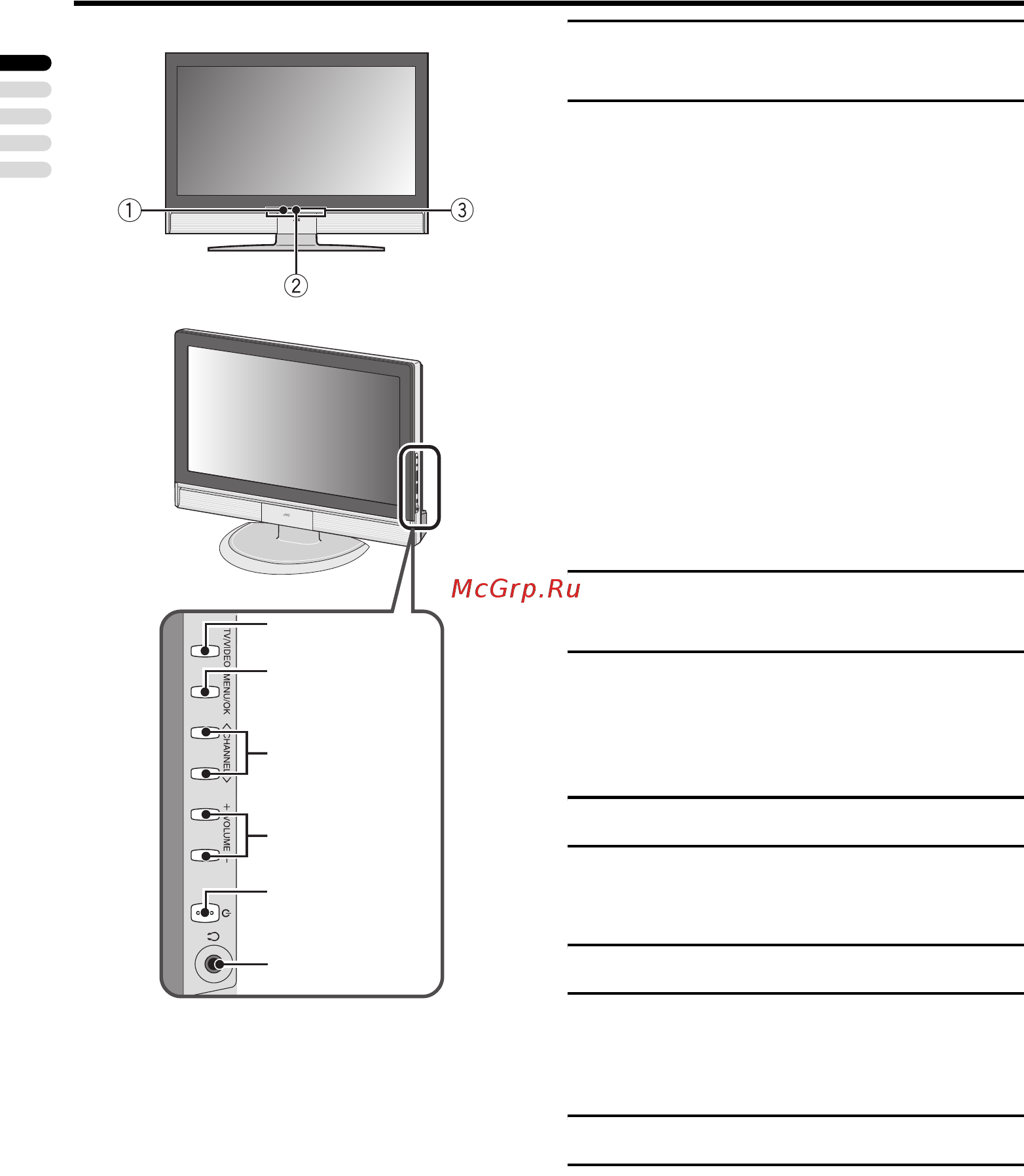 JVC LT-Z26 SX5 [12/57] Êíîïêè íà òåëåâèçî²å è èõ íàçíà åíèå