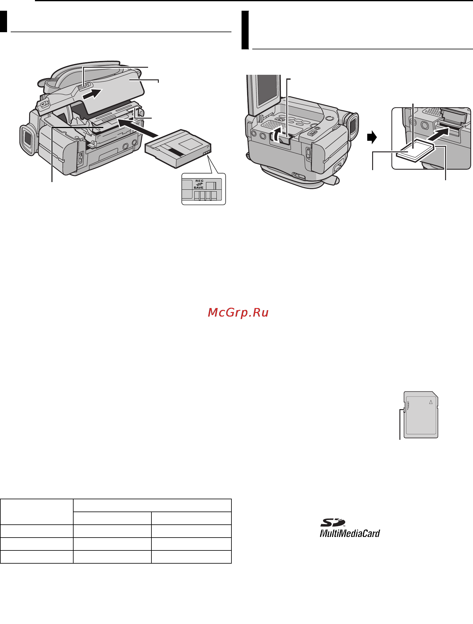 JVC GR-D23 E [10/56] Загрузка выгрузка кассеты