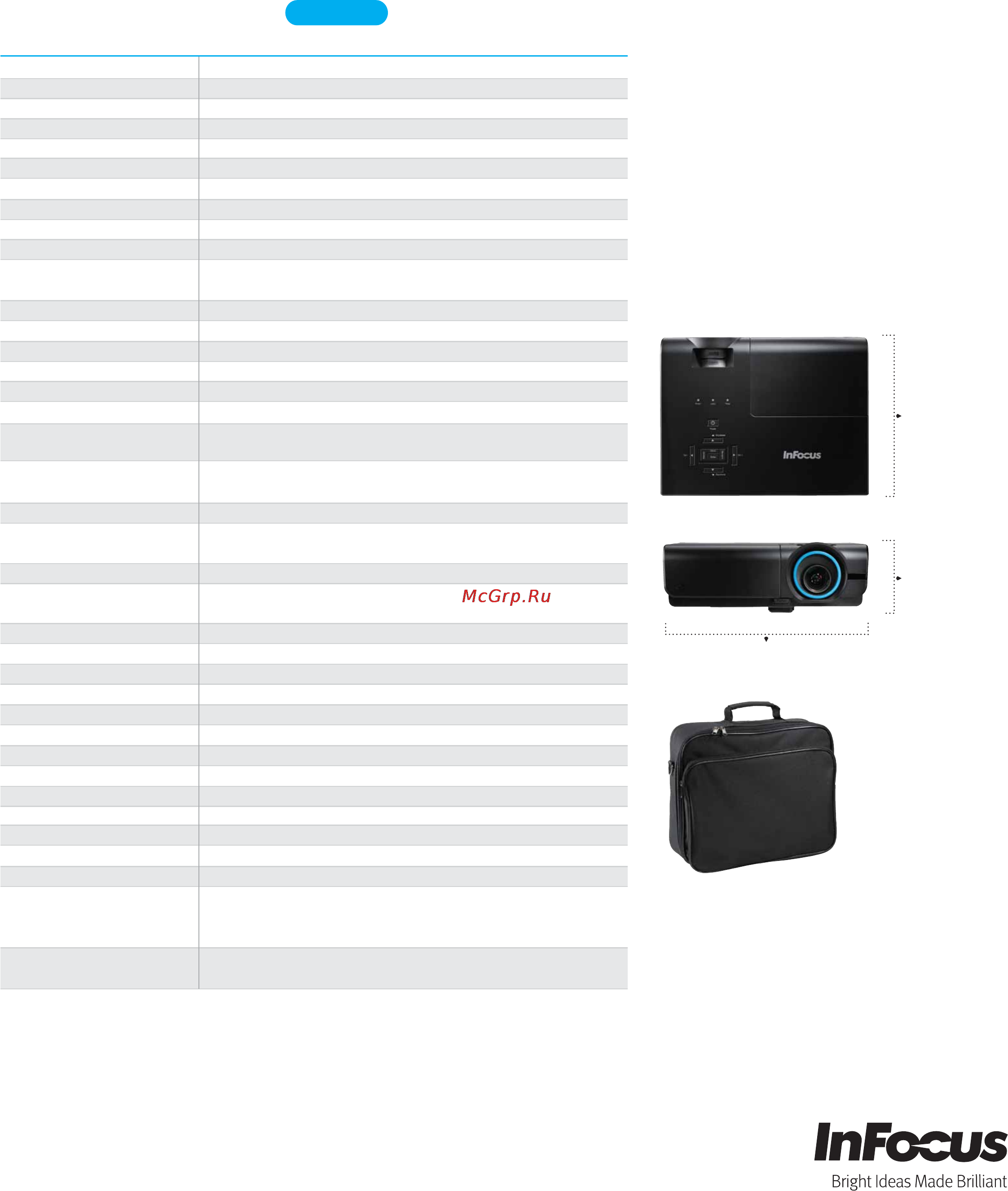 InFocus IN3118HD [2/2] Specification