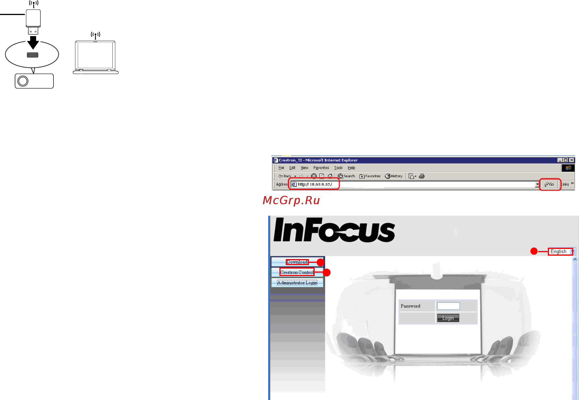 InFocus IN3126 [32/45] Удаленное управление проектором через веб браузер