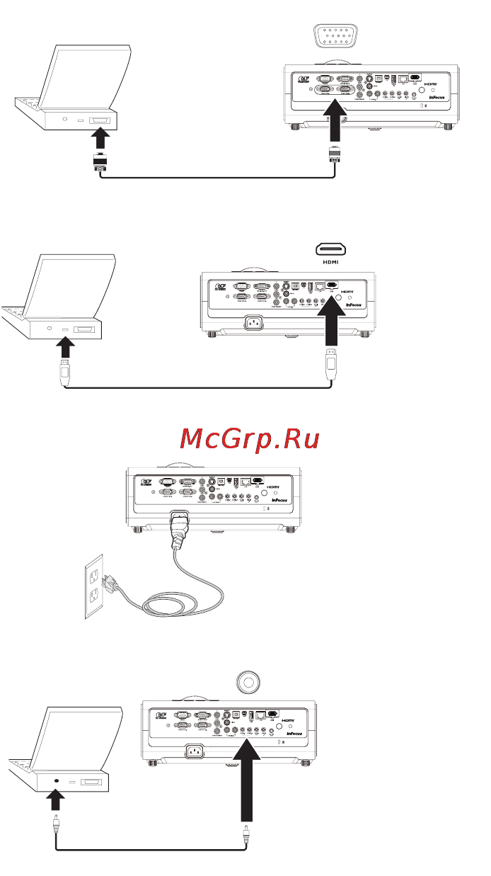 InFocus IN3126 [8/45] Подключение vga