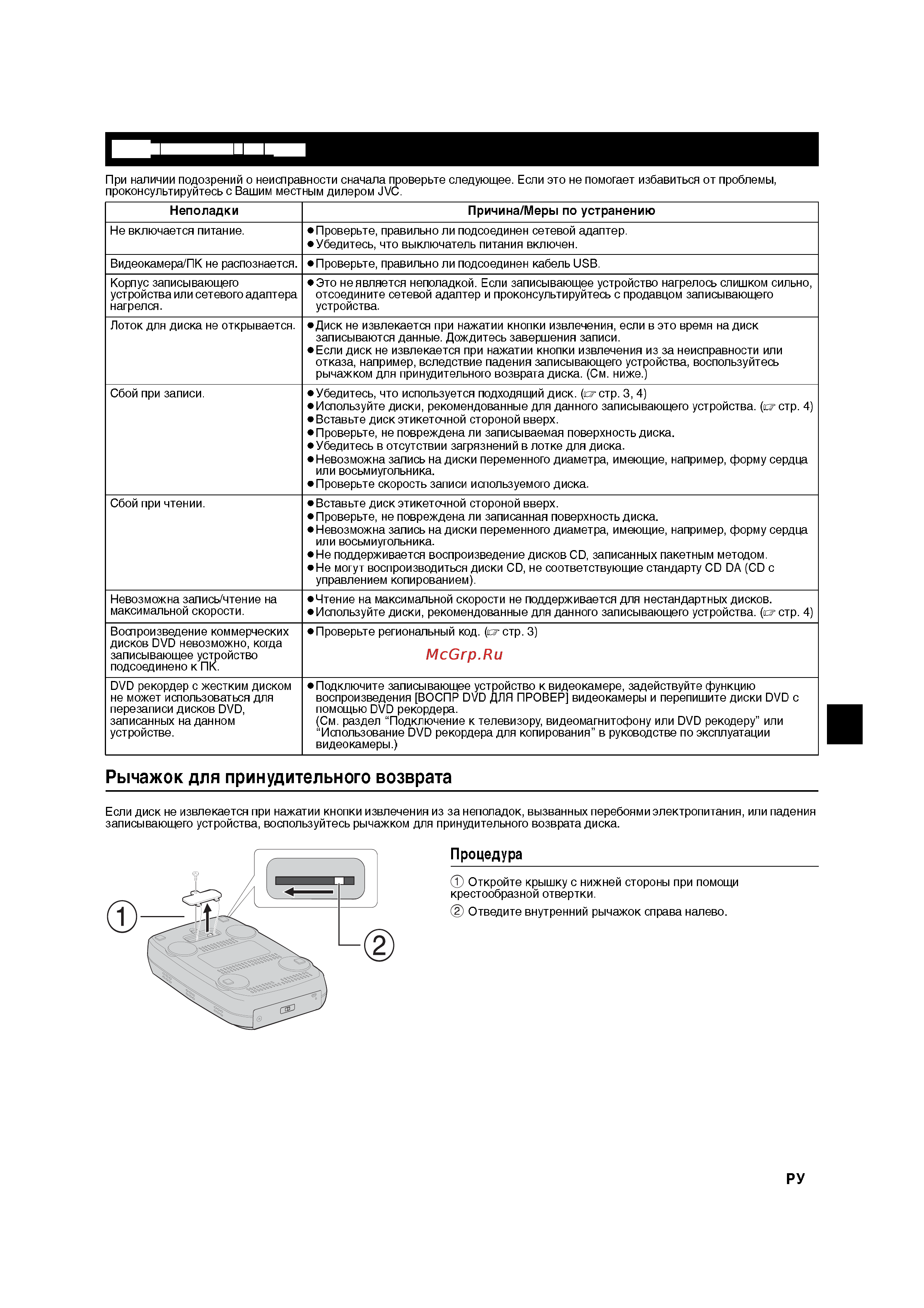 JVC CU-VD10 Инструкция по эксплуатации онлайн [6/6] 132772