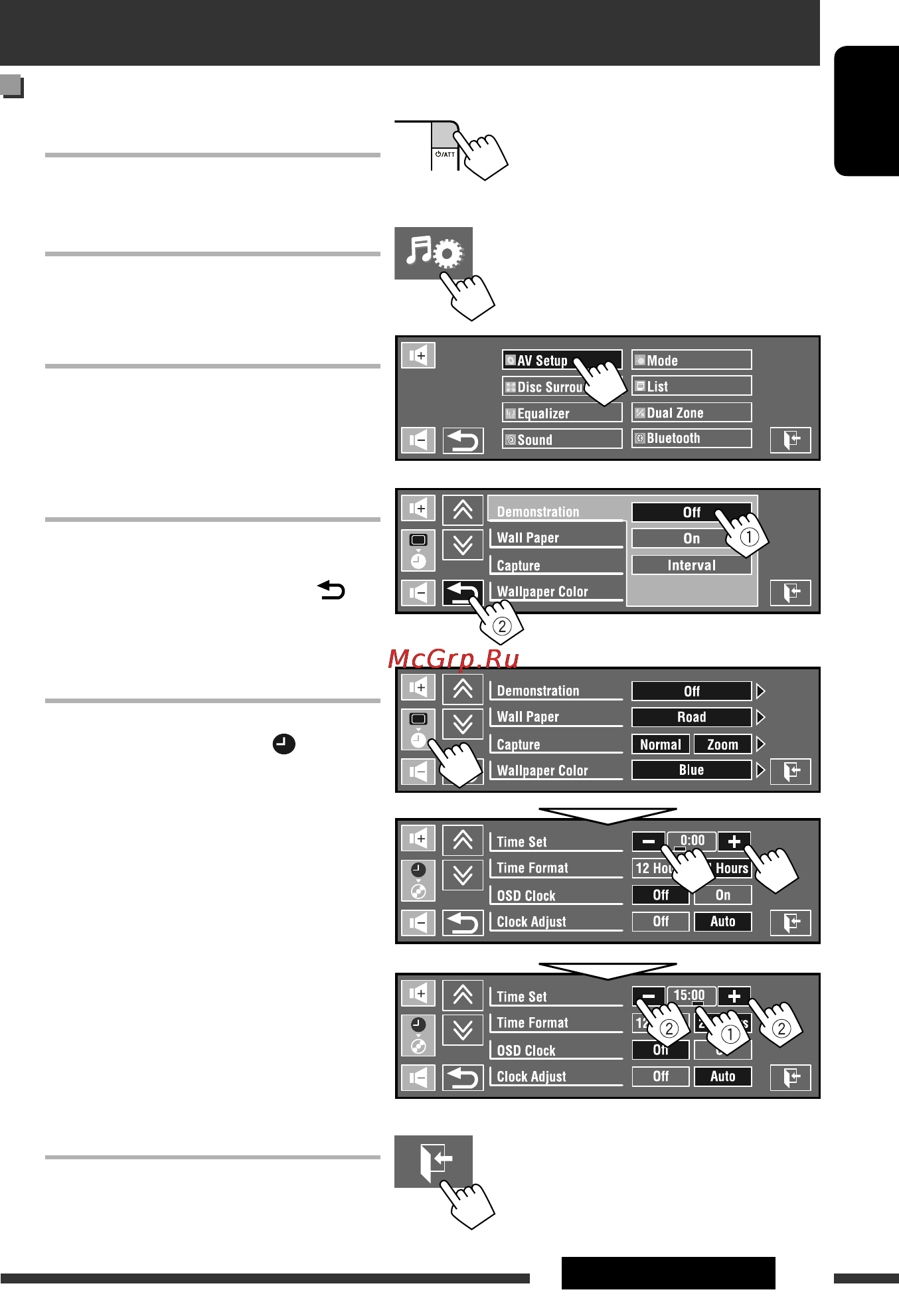 JVC KD-AVX77 EE [11/218] Canceling the display demonstration and setting the clock