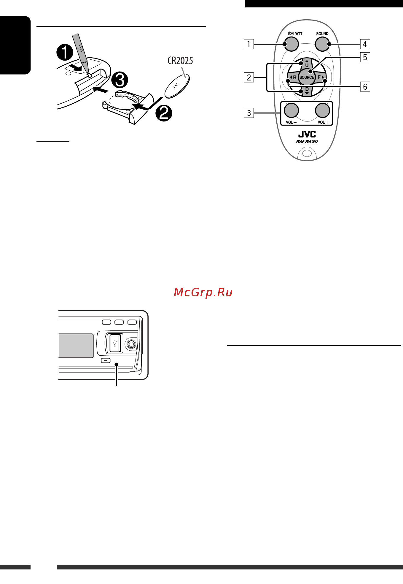 JVC KD-R707 EE [6/91] Using the remote controller rm rk50