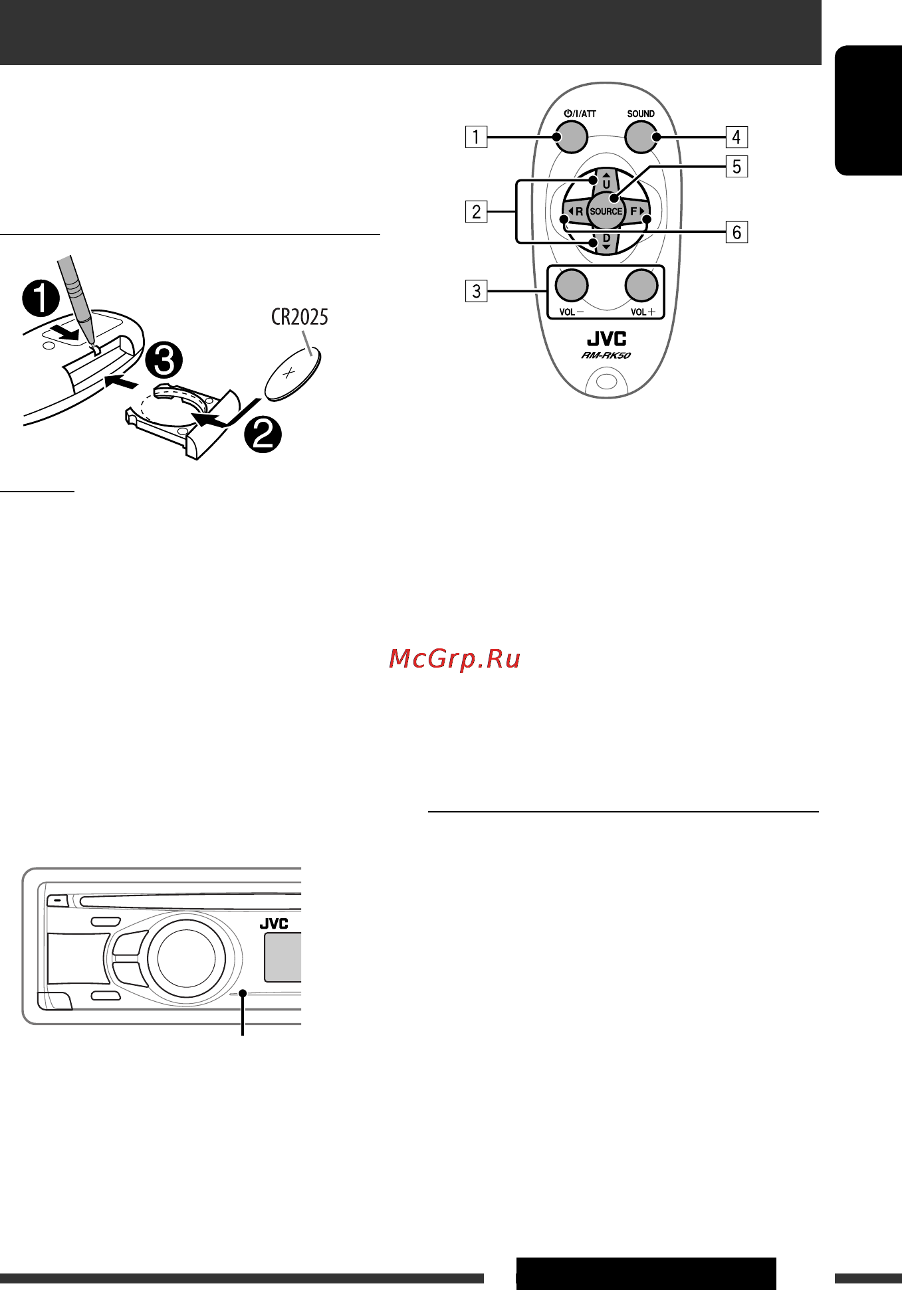 JVC KD-R402 EY [13/107] Using the remote controller