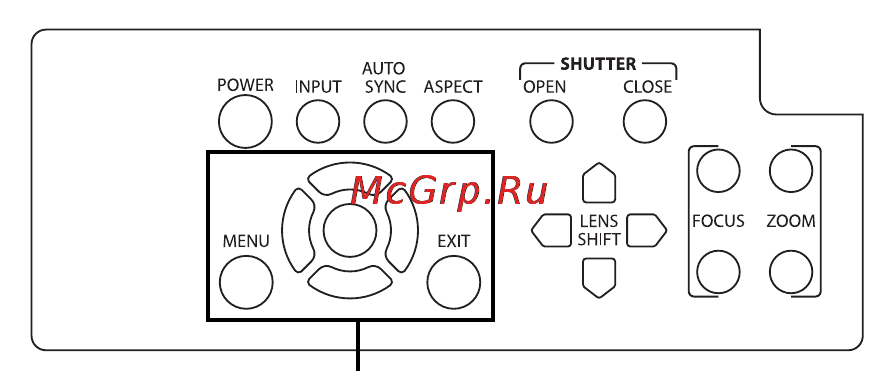 InFocus IN5555L [23/58] Использование кнопочной панели