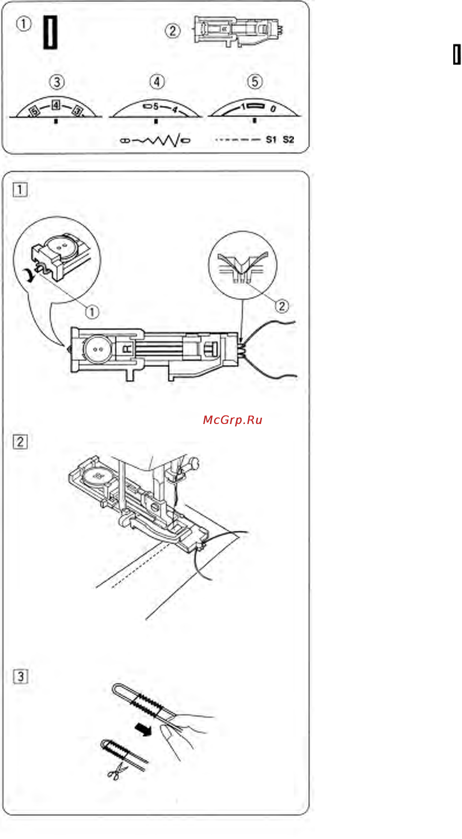 Janome 4045 [21/32] Зажгутованная петля
