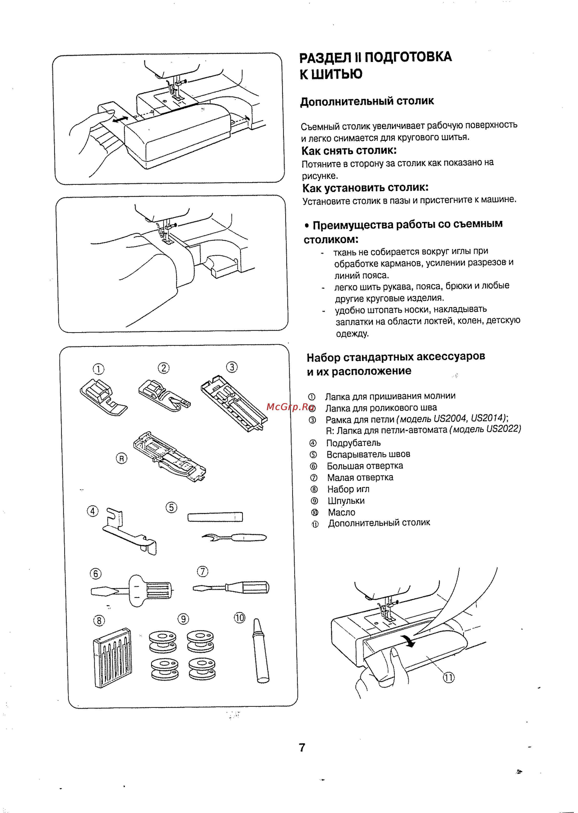 Janome US2014 [8/38] Раздел ii подготовка к шитью