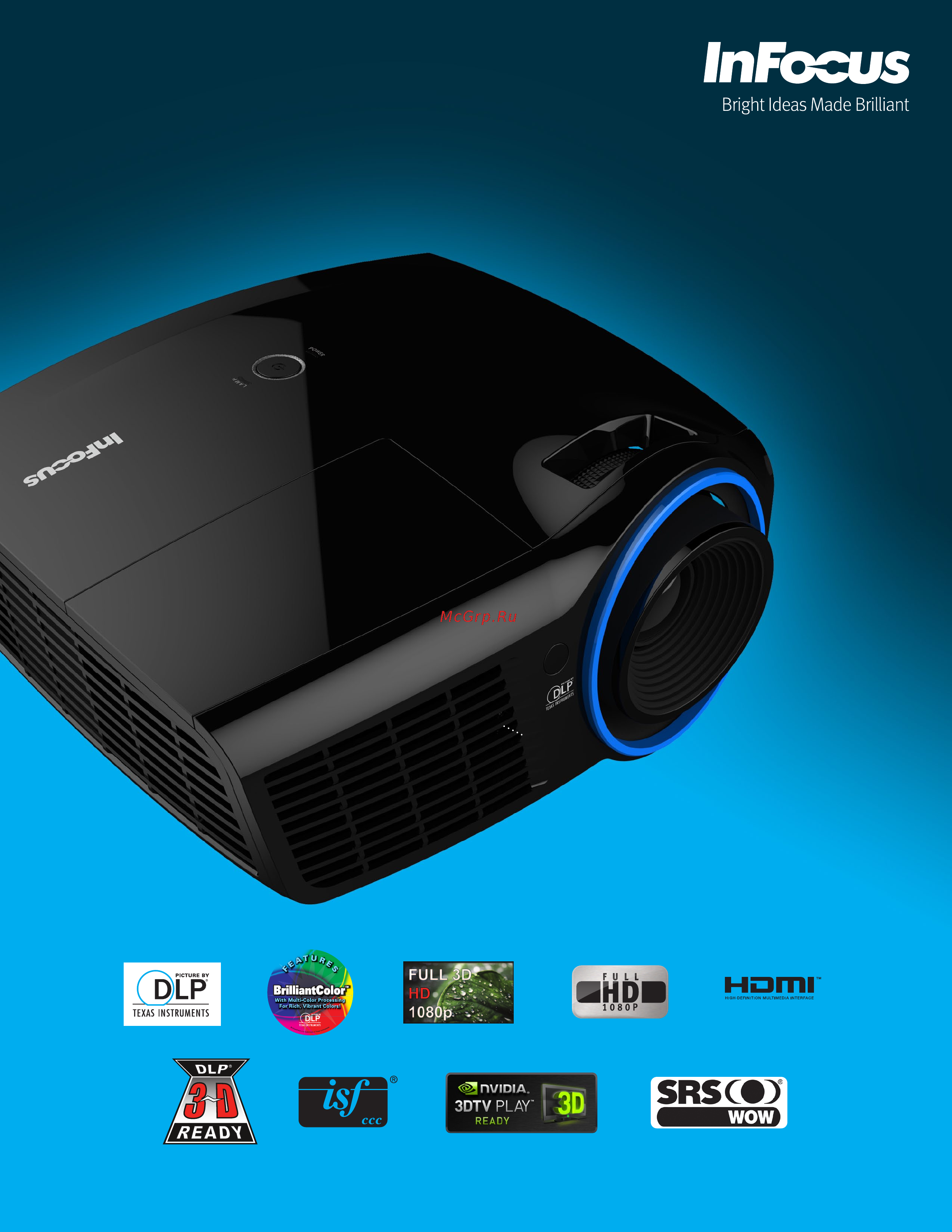 InFocus IN8606HD Брошюра с техническими характеристиками онлайн