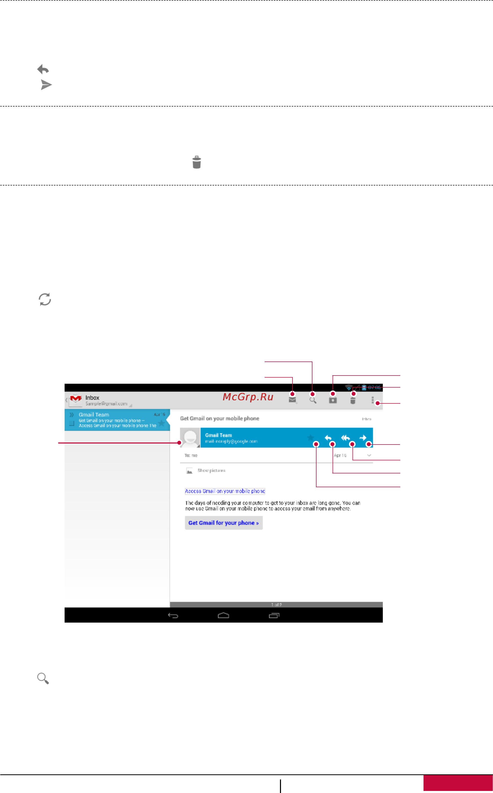 Prestigio MultiPad 4 Diamond 10.1 3G [25/58] Reply to a mail