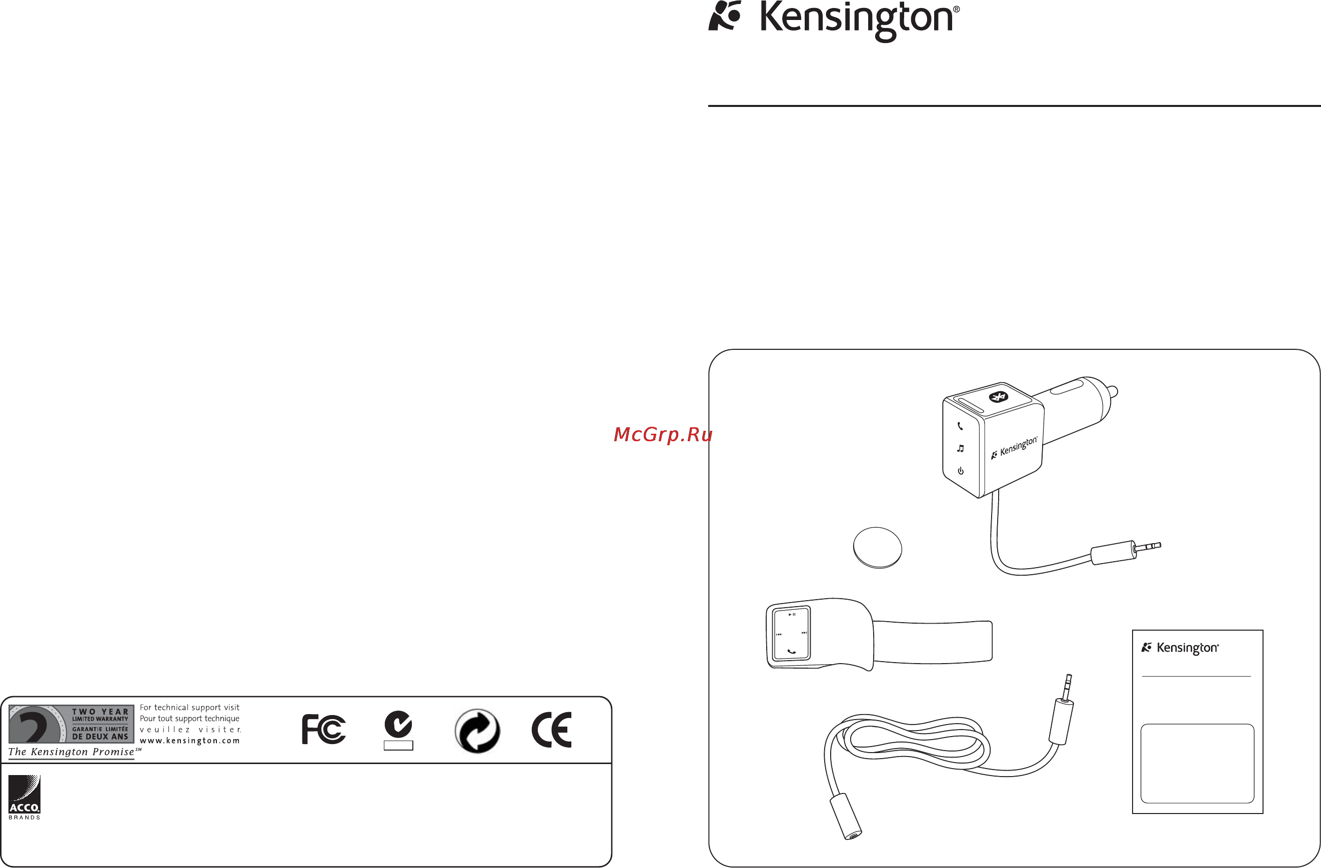 Kensington 33428EU Инструкция по эксплуатации онлайн