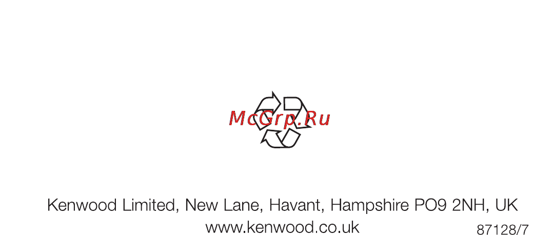 Kenwood AW20010005 Инструкция по эксплуатации онлайн [5/5] 133227
